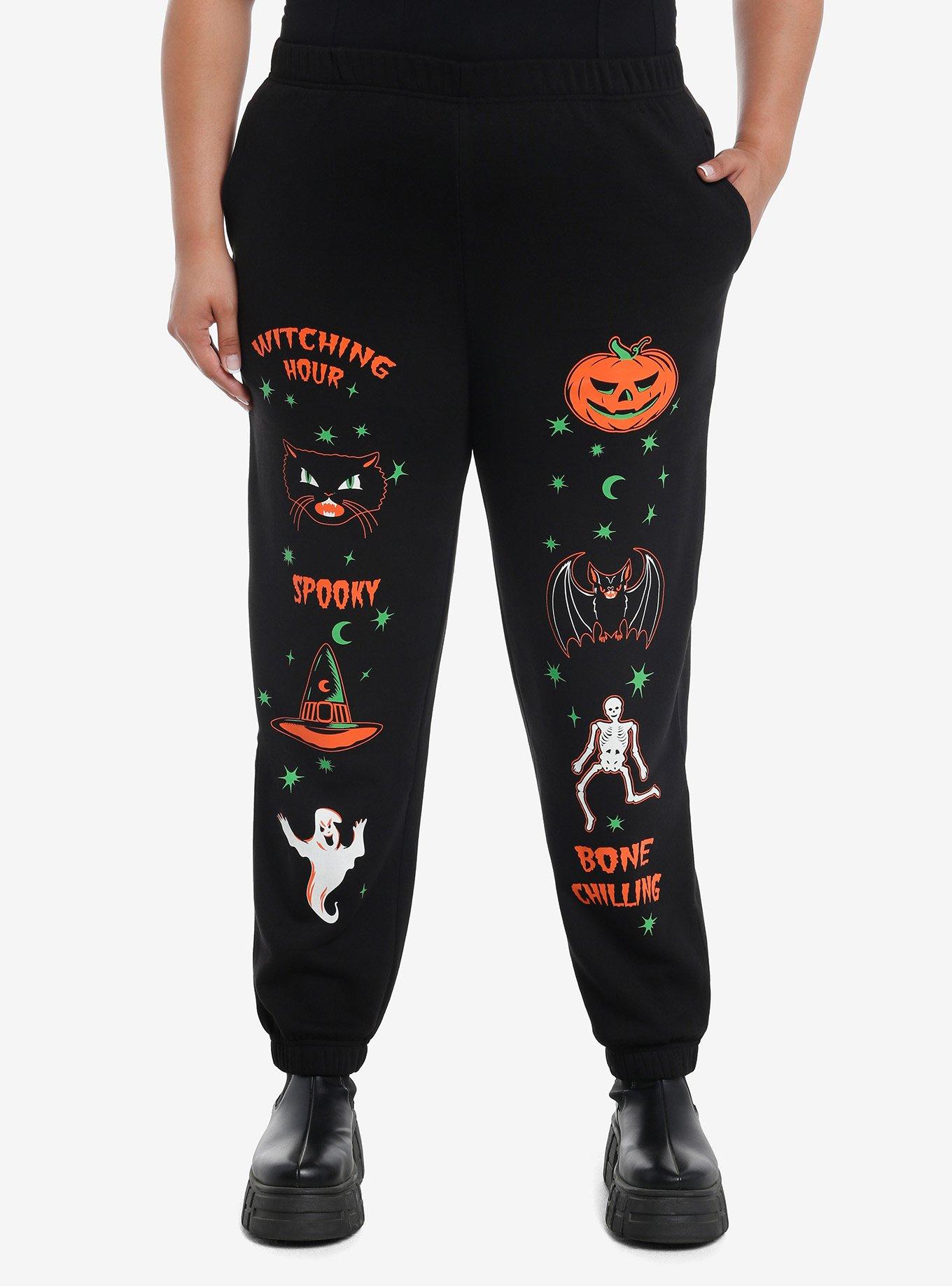 Social Collision Halloween Icons Girls Jogger Sweatpants Plus