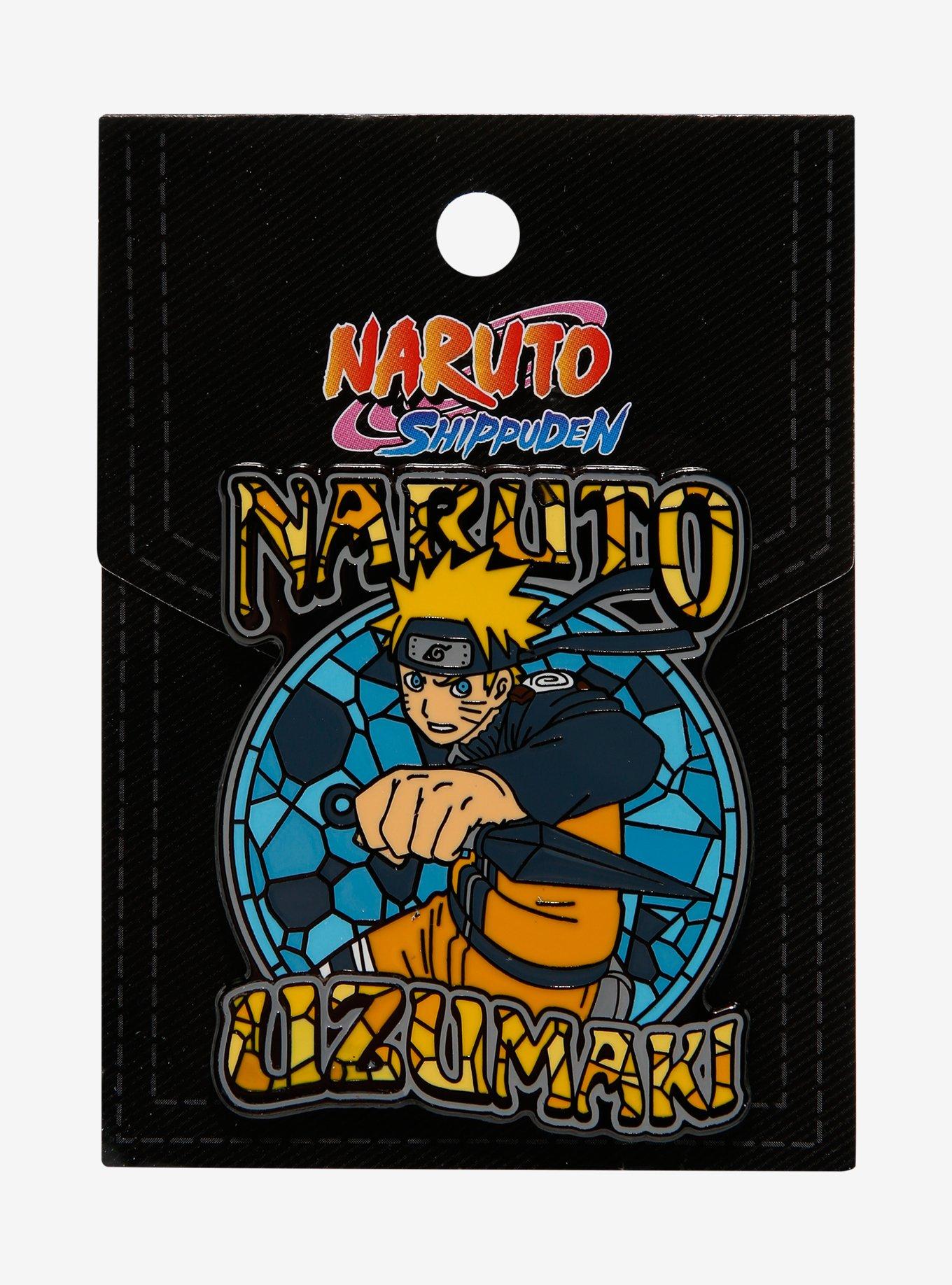 Naruto Shippuden Naruto Uzumaki Stained Glass Enamel Pin — BoxLunch Exclusive, , hi-res