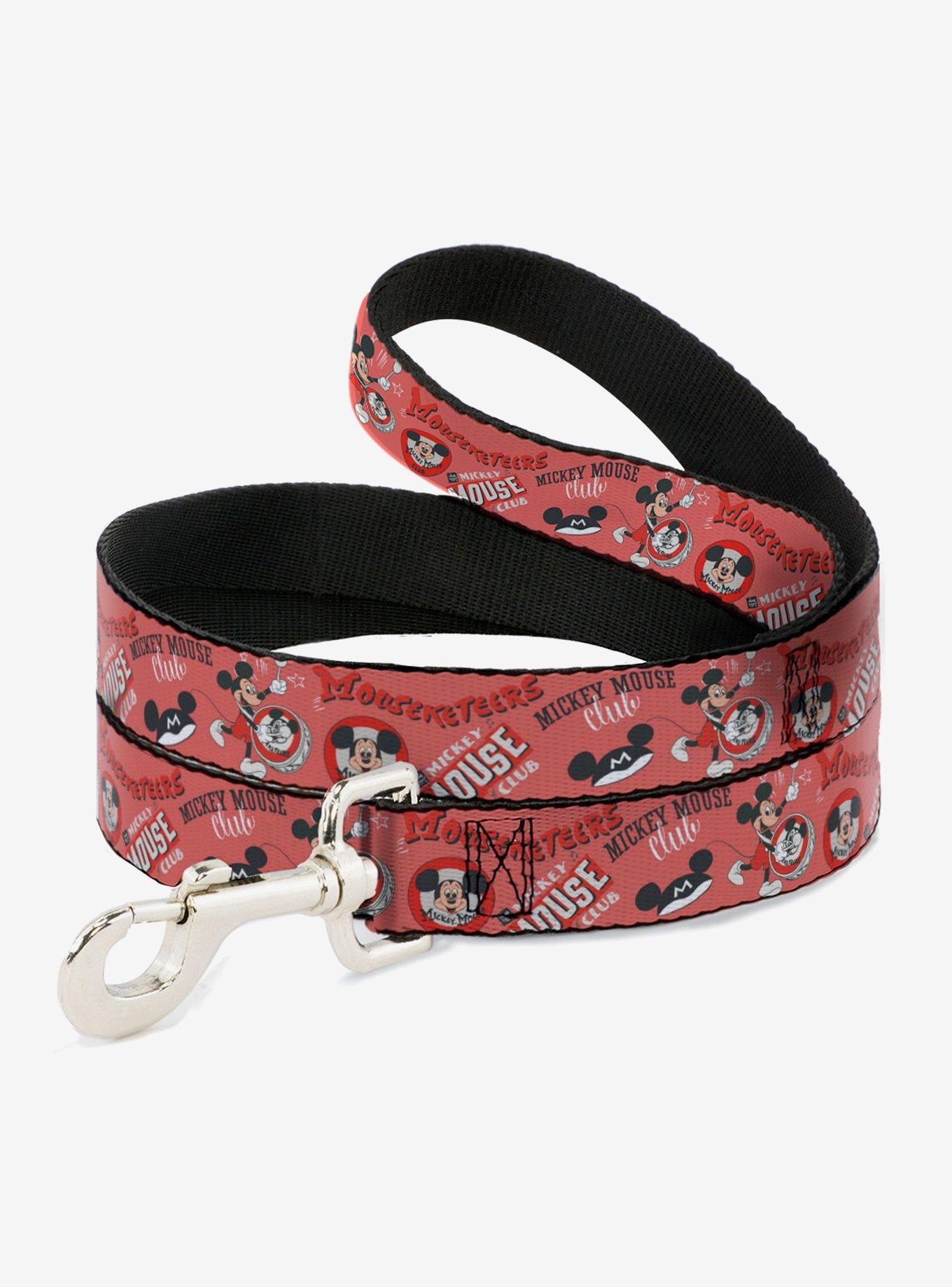 Disney 100 Mickey Mouse Club Collage Dog Leash, RED, hi-res