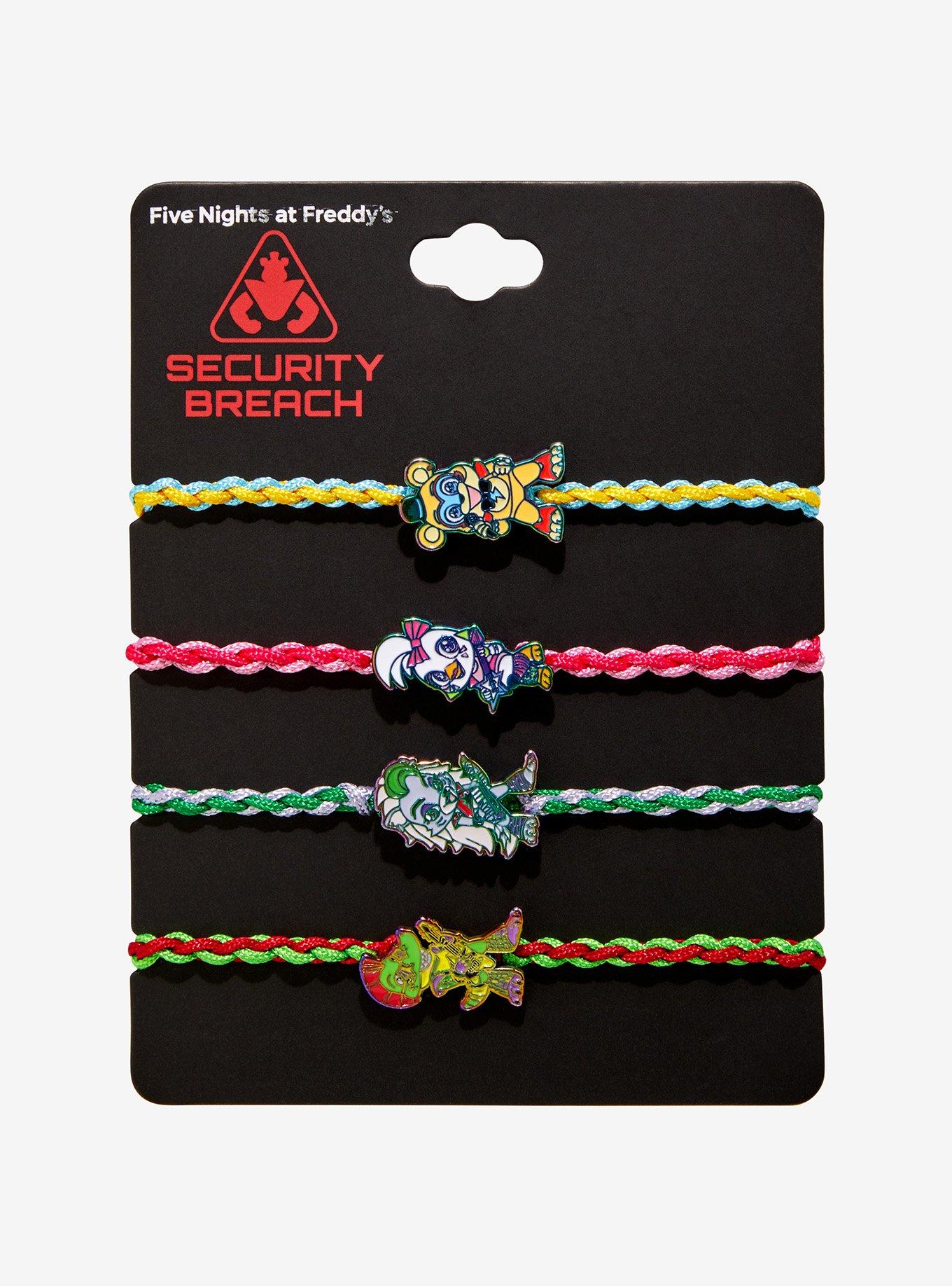 Five Nights At Freddy's: Security Breach Chibi Glamrock Cord Bracelet Set, , hi-res