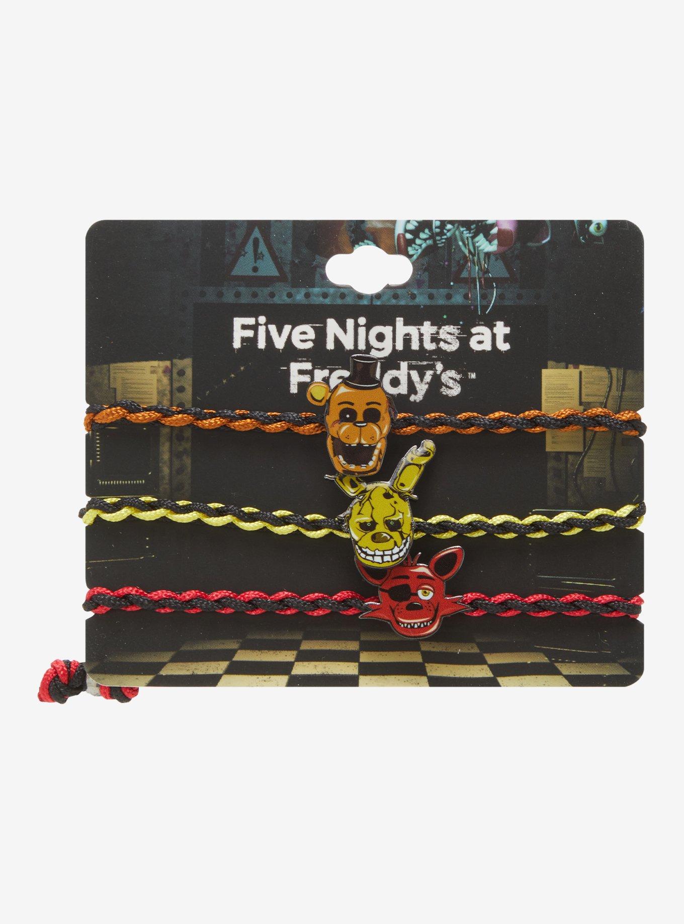 Five Nights At Freddy's Trio Animatronic Cord Bracelet Set, , hi-res