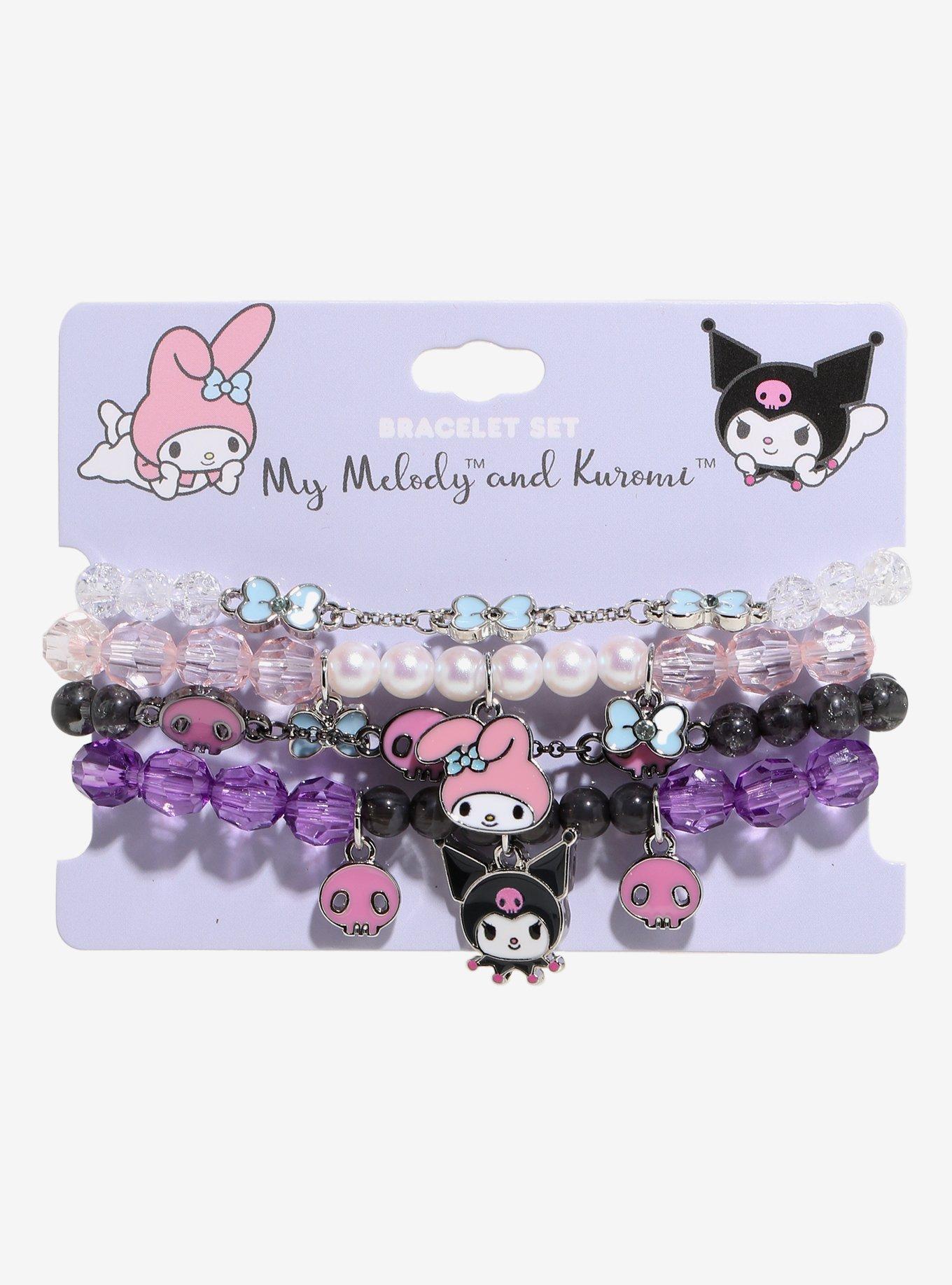 My Melody & Kuromi Beaded Bracelet Set, , hi-res