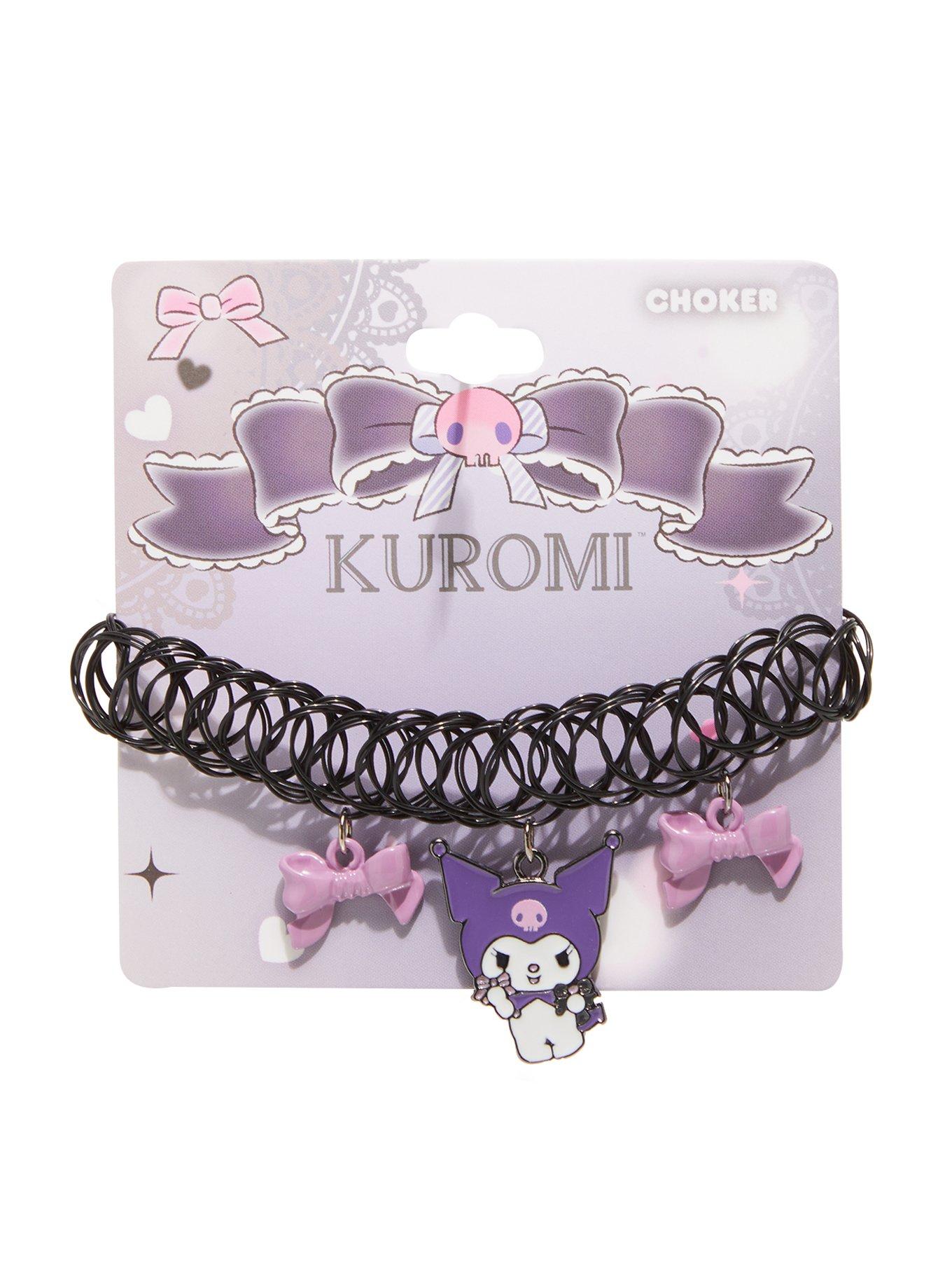 Kuromi Bows Tattoo Choker, , hi-res