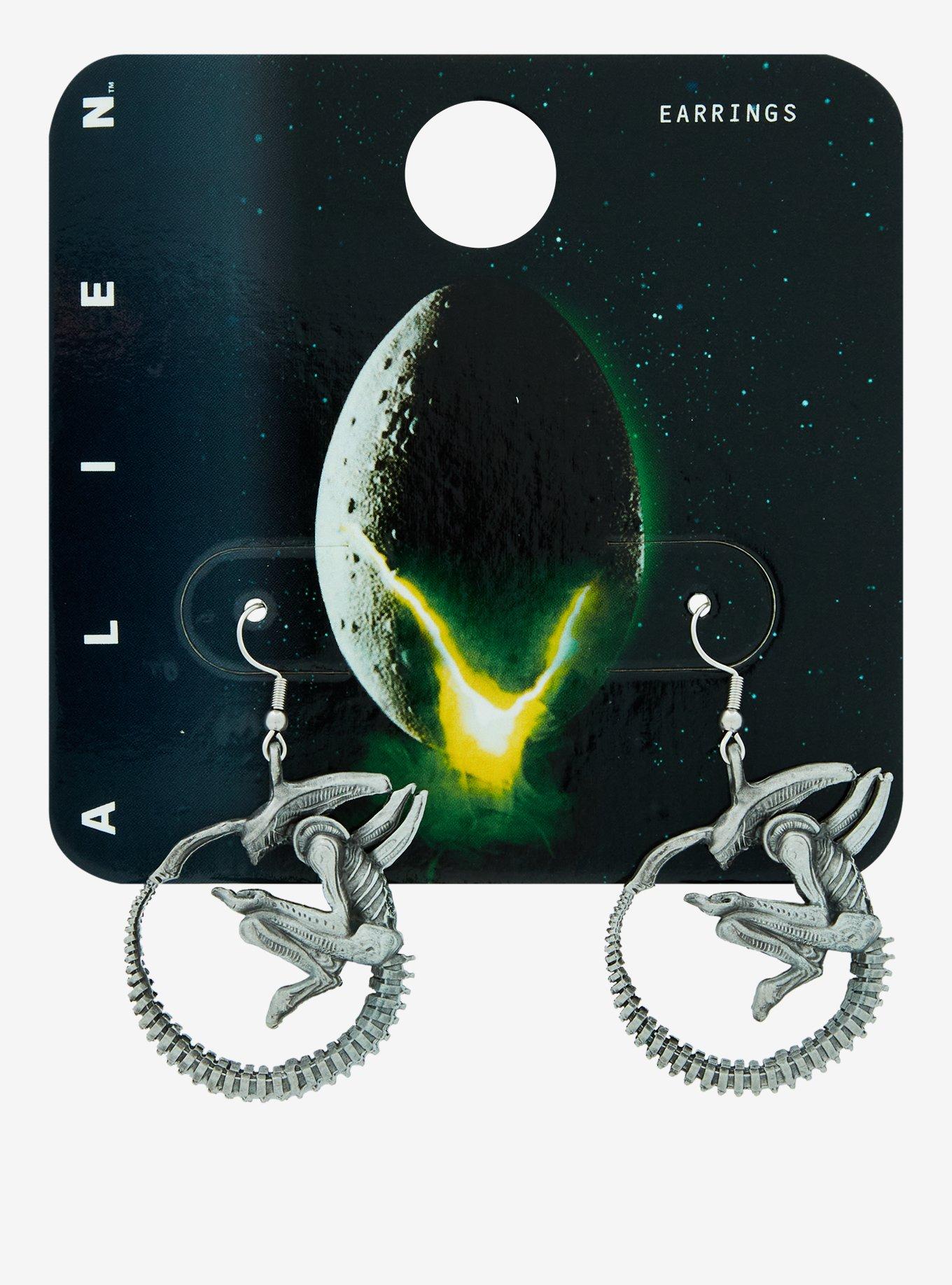 Alien Xenomorph Drop Earrings, , hi-res