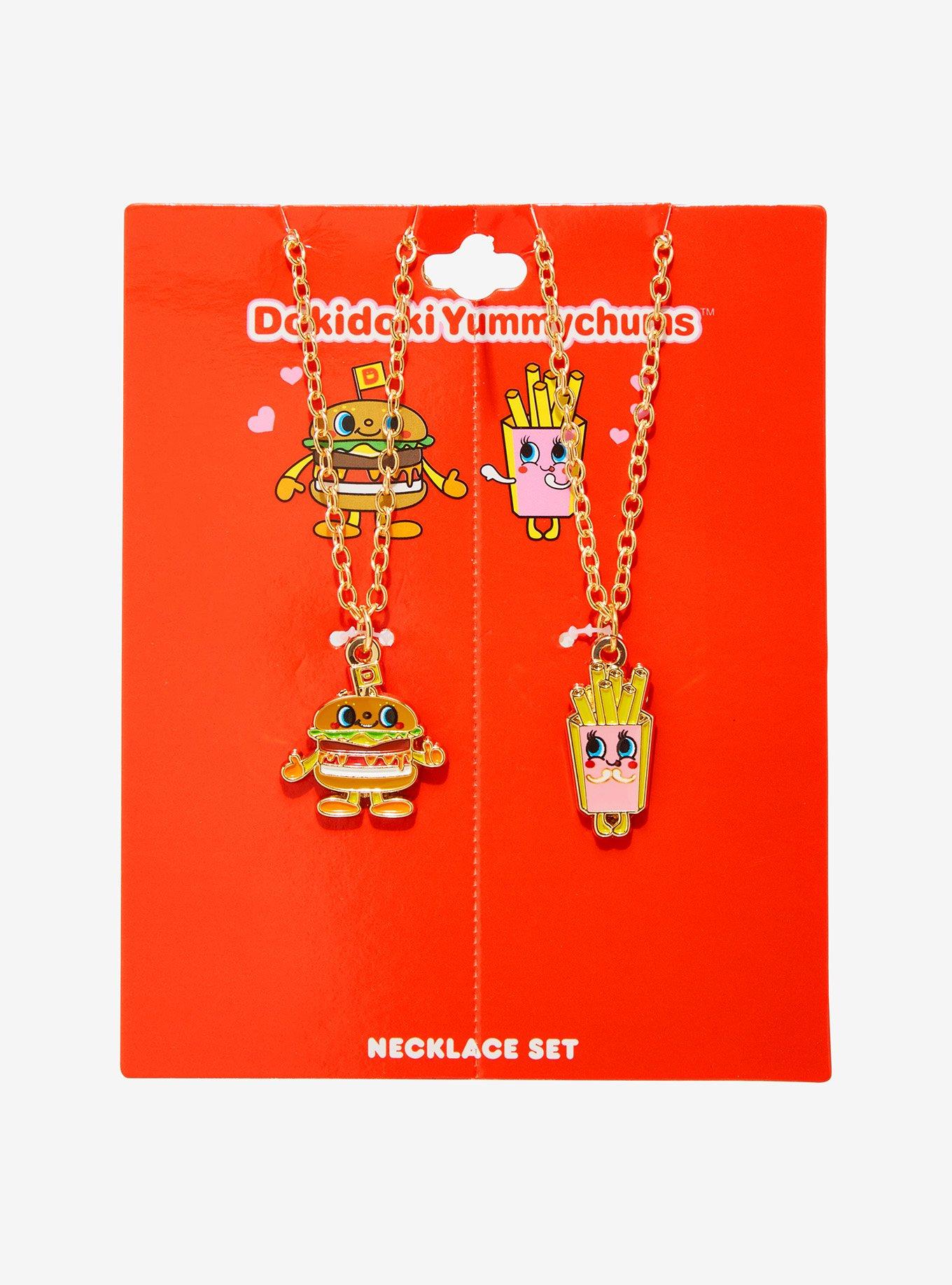 Dokidoki Yummychums Burger & Fries Best Friend Necklace Set