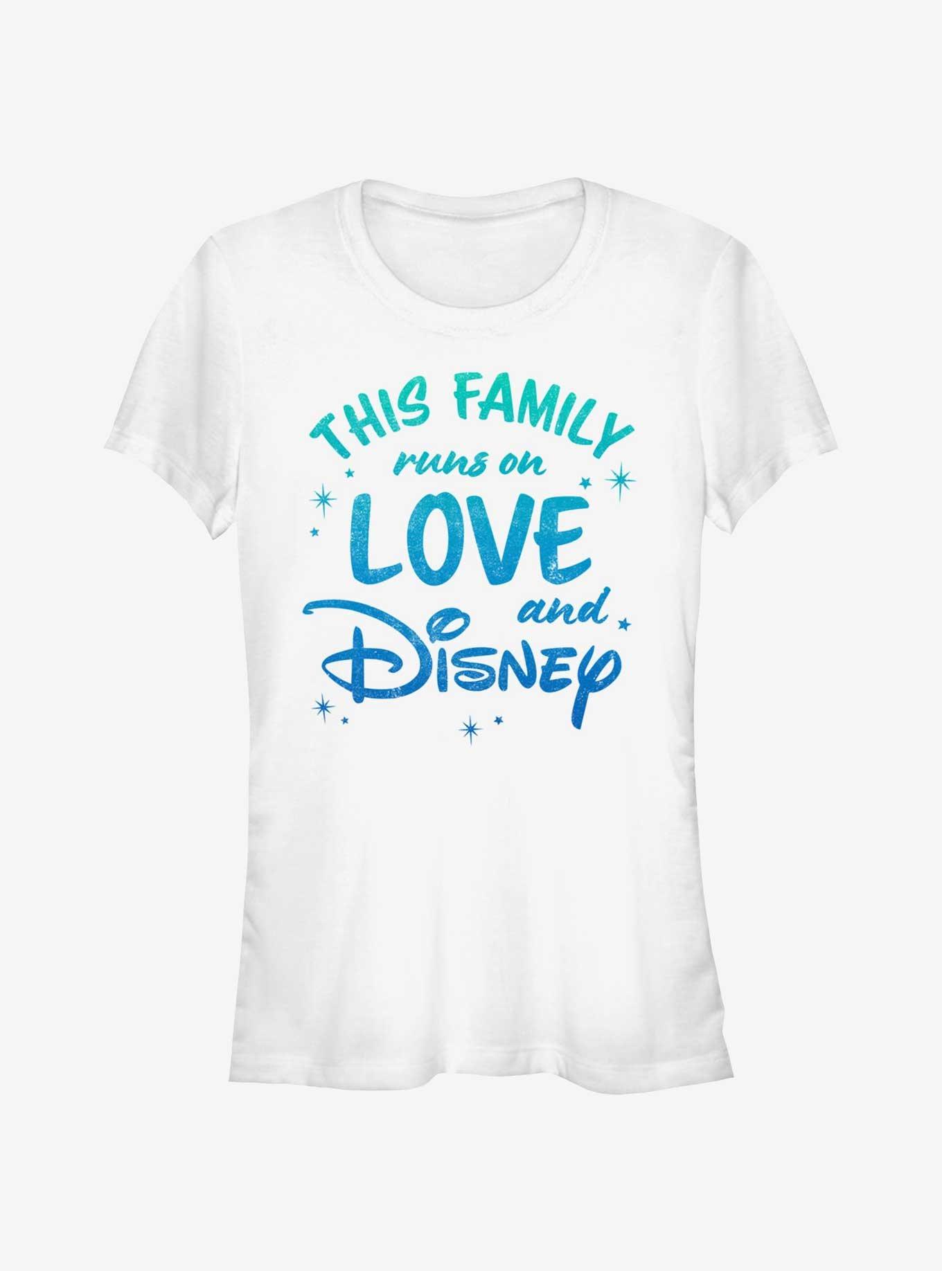 Disney This Family Runs On Love and Disney Girls T-Shirt - WHITE | Hot ...