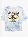 Disney Mickey Mouse Cali Sun Mickey Girls Tie-Dye Crop T-Shirt, WHITEBLUE, hi-res