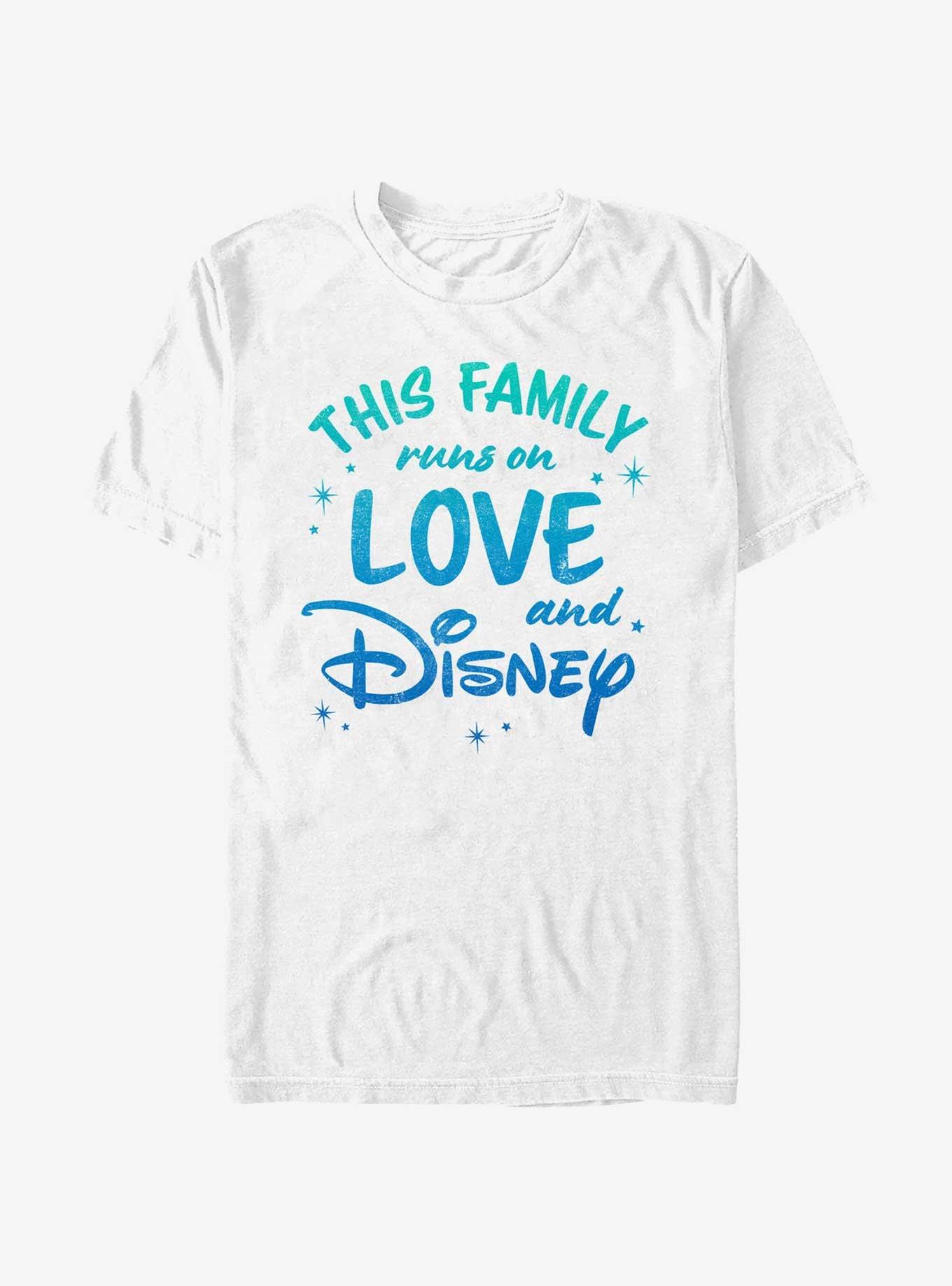 Disney This Family Runs On Love and Disney T-Shirt, WHITE, hi-res