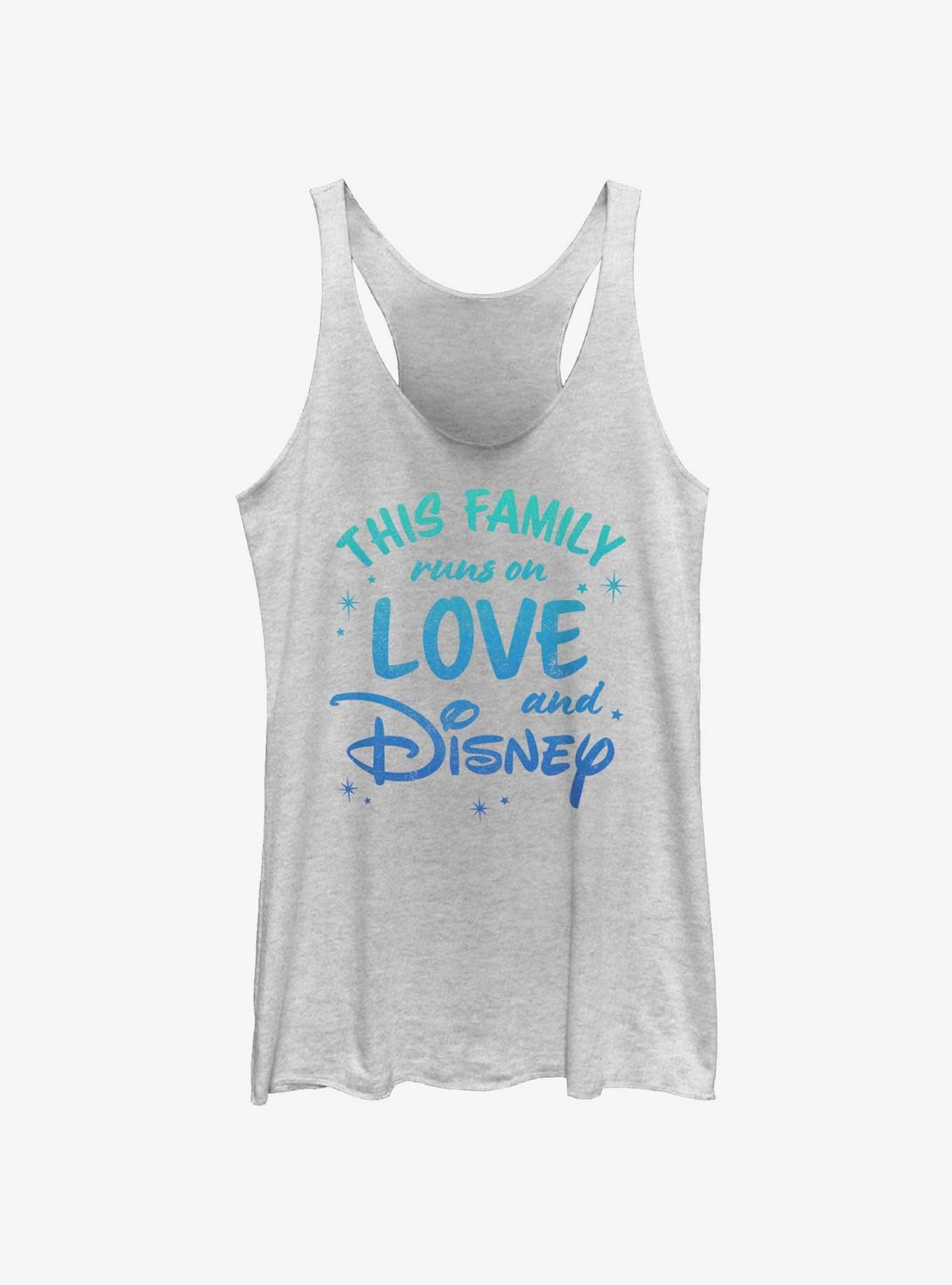 Disney This Family Runs On Love and Disney Girls Tank, WHITE HTR, hi-res
