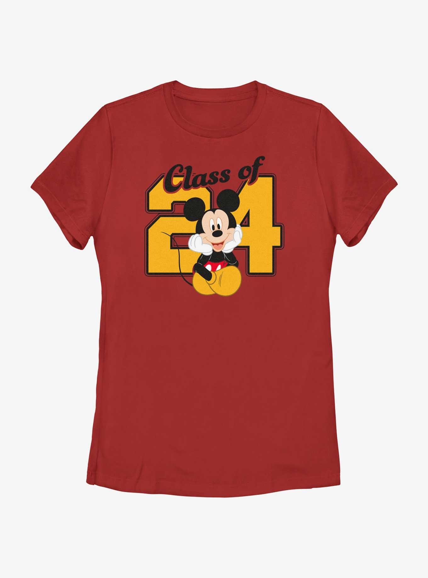 Disney Mickey Mouse Graduating Class of 2024 Womens T-Shirt, RED, hi-res