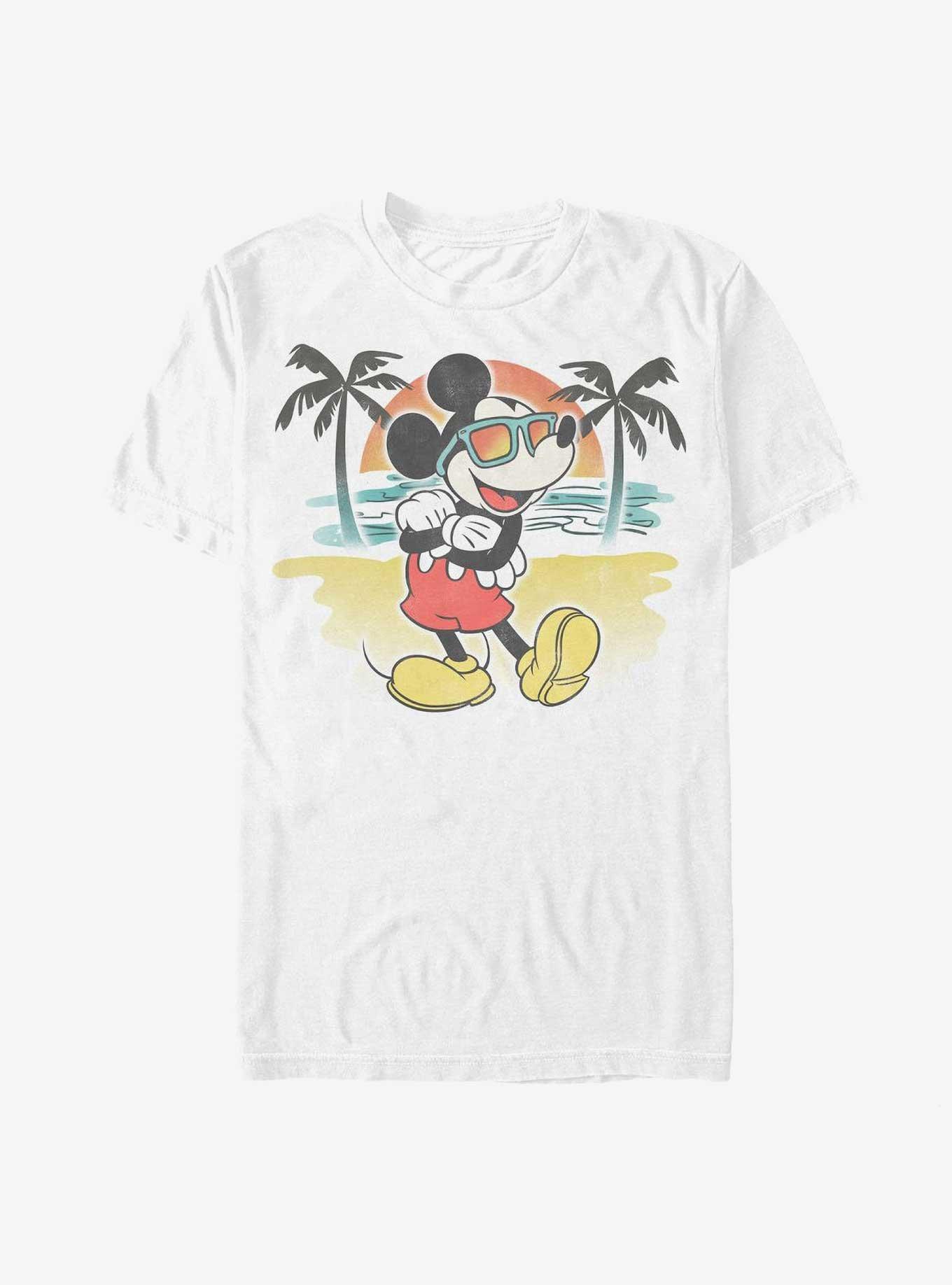 Disney Mickey Mouse Airbrushed Summer T-Shirt, WHITE, hi-res