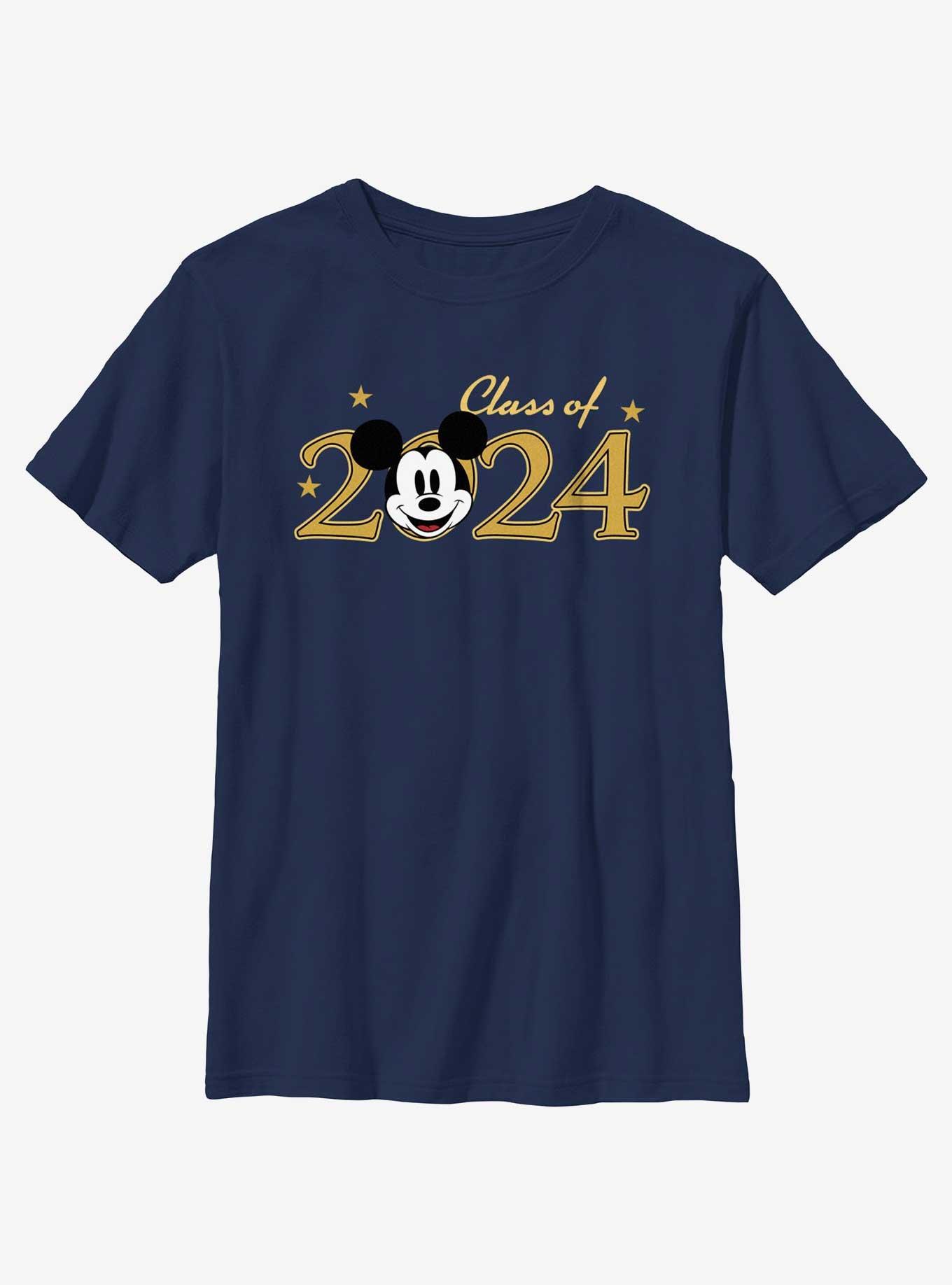 Disney Mickey Mouse Graduating Class Of 2024 Youth T-Shirt, NAVY, hi-res