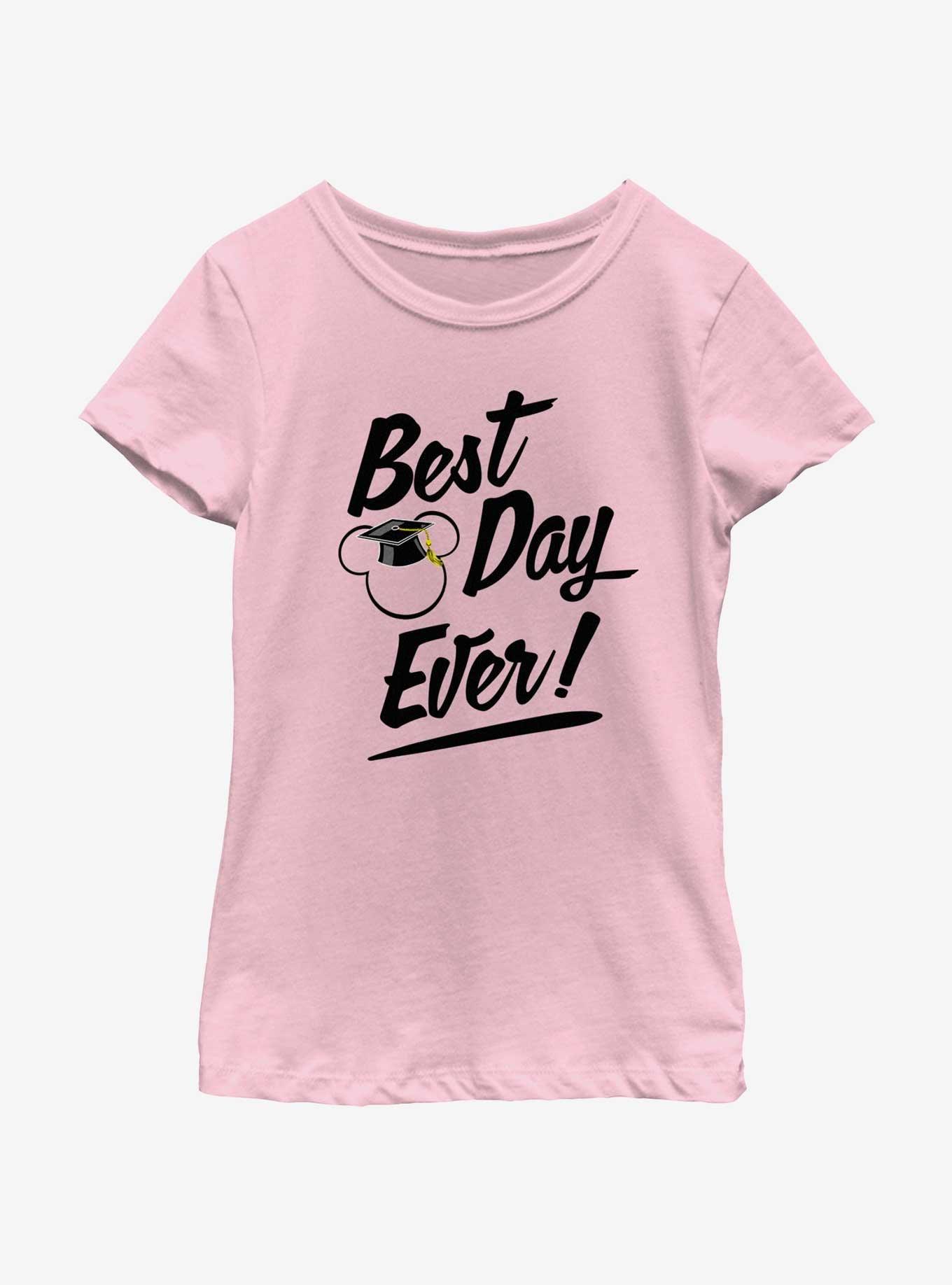 Disney Mickey Mouse Best Graduation Day Youth Girls T-Shirt, PINK, hi-res