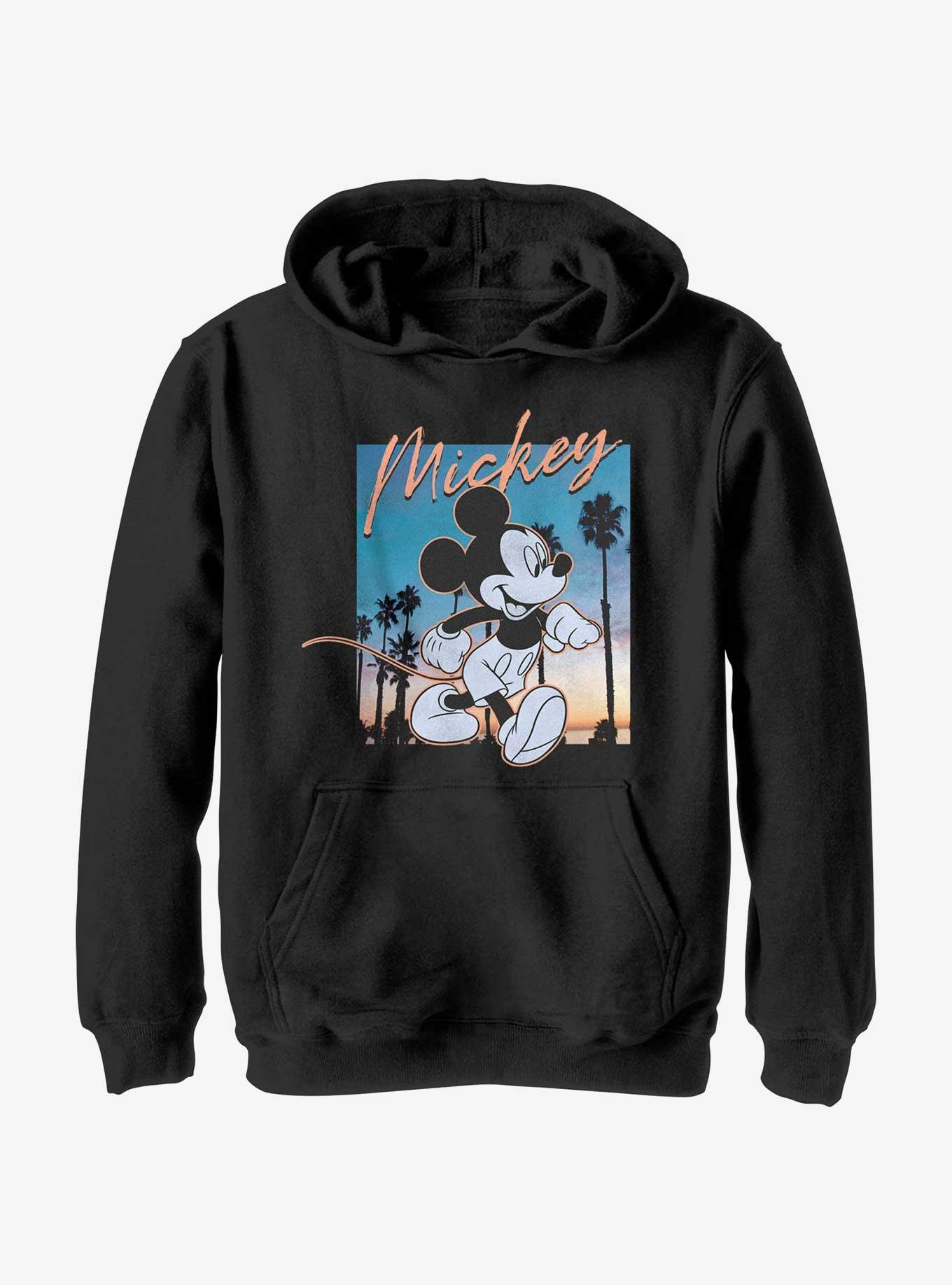 Disney Mickey Mouse Sunset Mickey Youth Hoodie, BLACK, hi-res