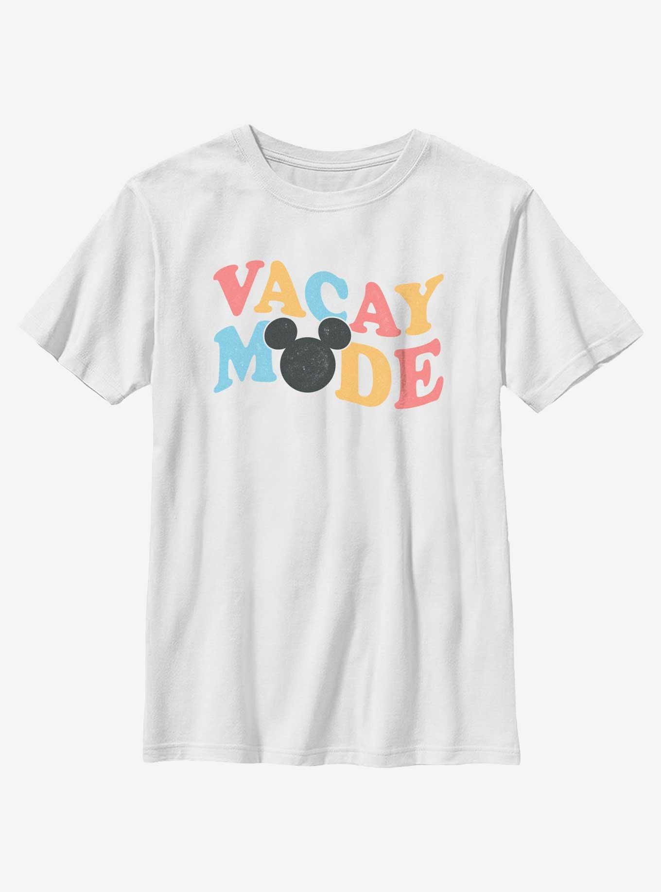 Disney Mickey Mouse Groovy Vacay Mode Youth T-Shirt, WHITE, hi-res