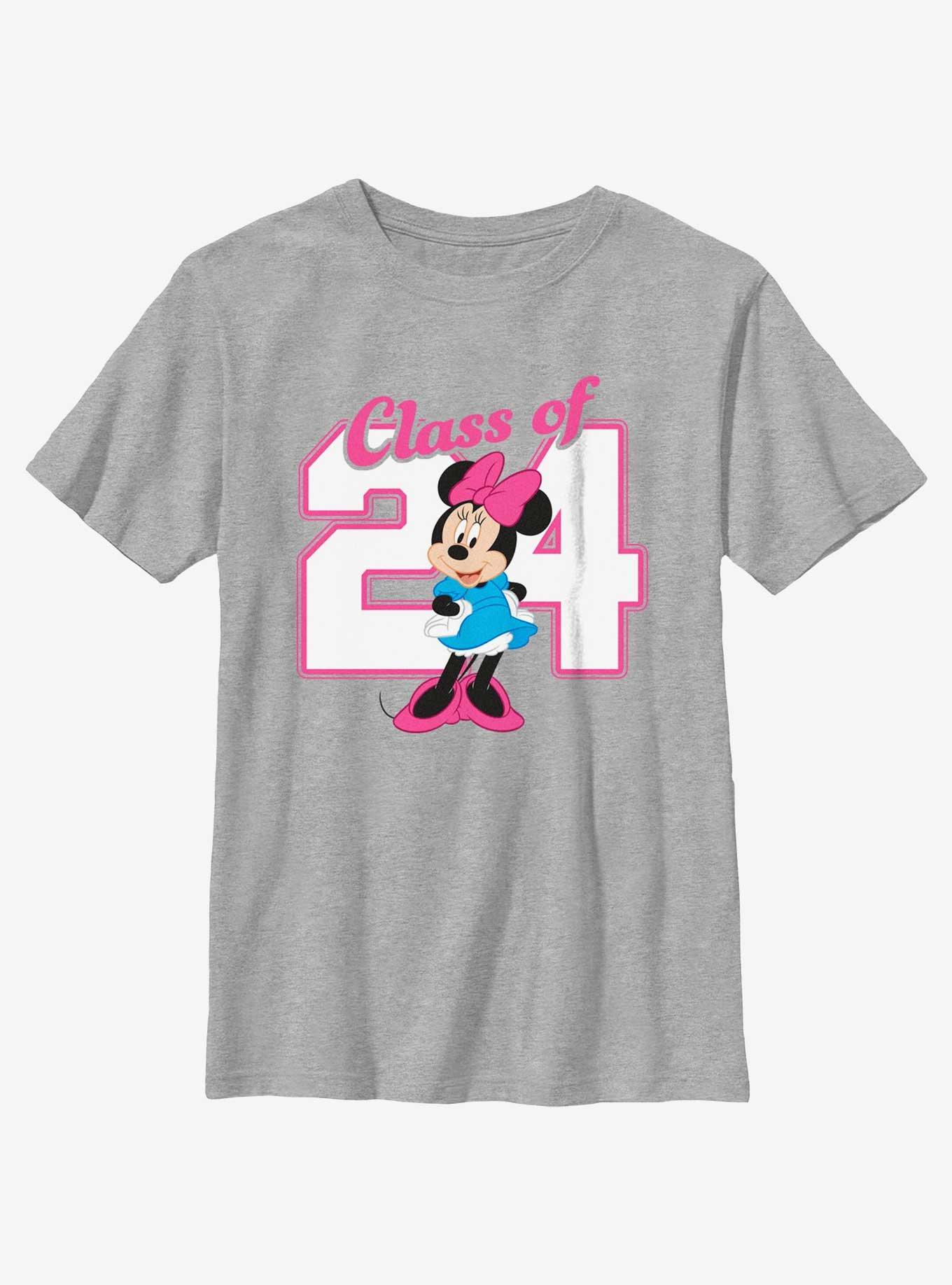 Disney Minnie Mouse Graduating Class Of 2024 Youth T-Shirt, ATH HTR, hi-res