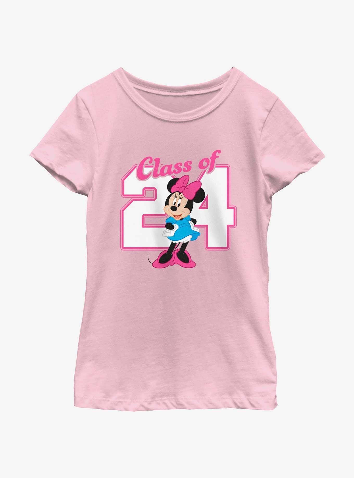 Disney Minnie Mouse Graduating Class Of 2024 Youth Girls T-Shirt, PINK, hi-res