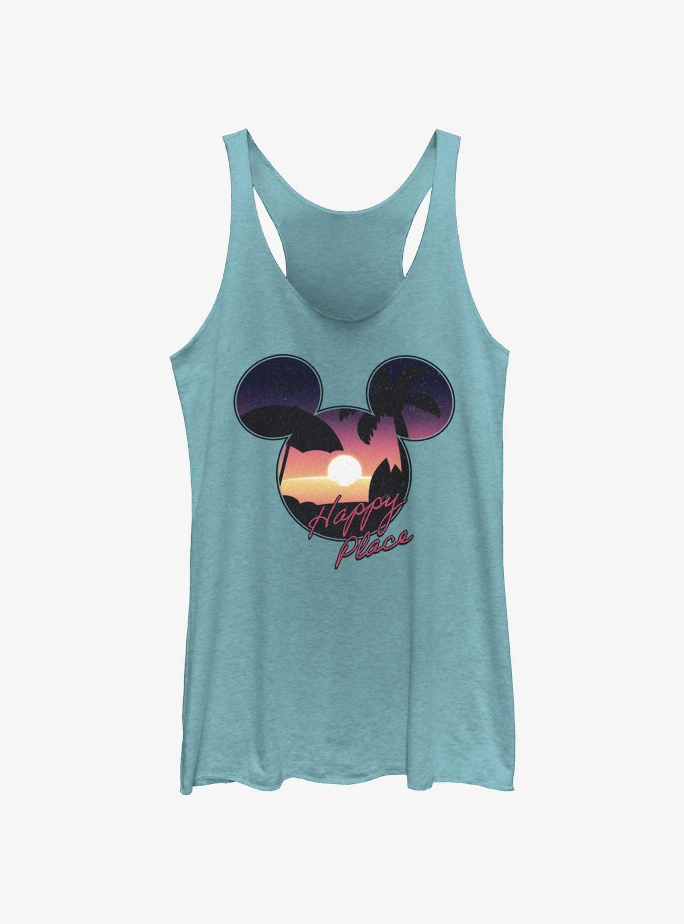 Disney Mickey Mouse Beach Happy Place Womens Tank Top, TAHI BLUE, hi-res