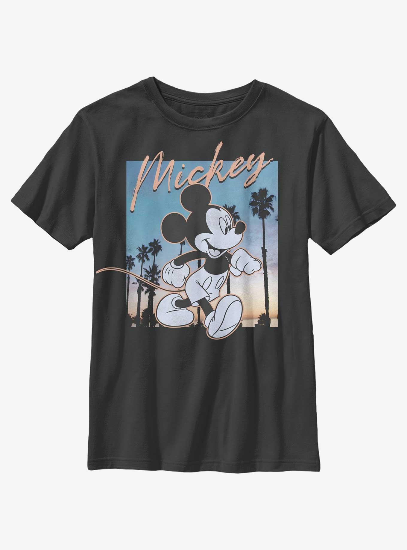 Disney Mickey Mouse Sunset Mickey Youth T-Shirt, ATH HTR, hi-res