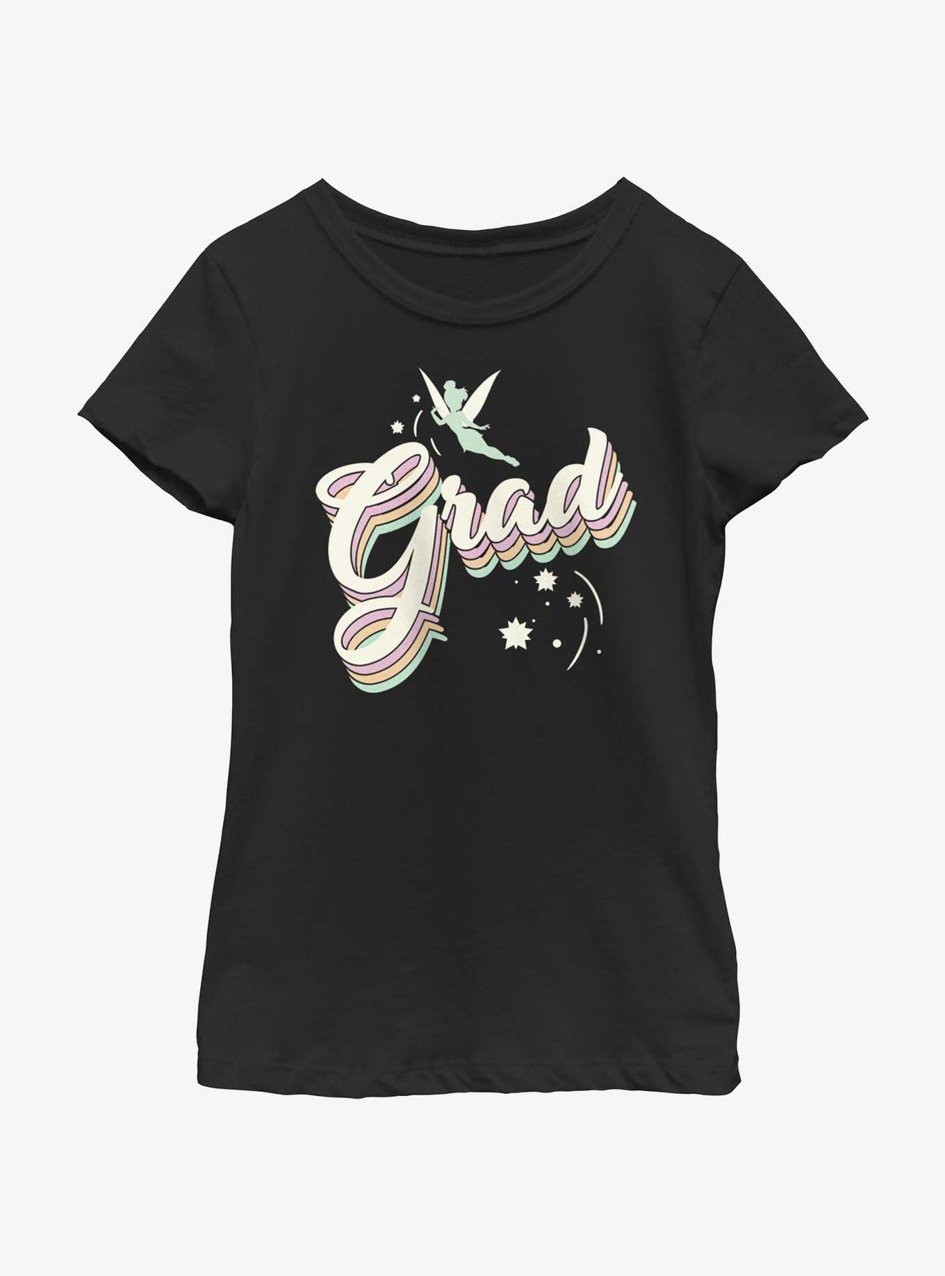 Disney Tinker Bell Fairy Grad Youth Girls T-Shirt, BLACK, hi-res