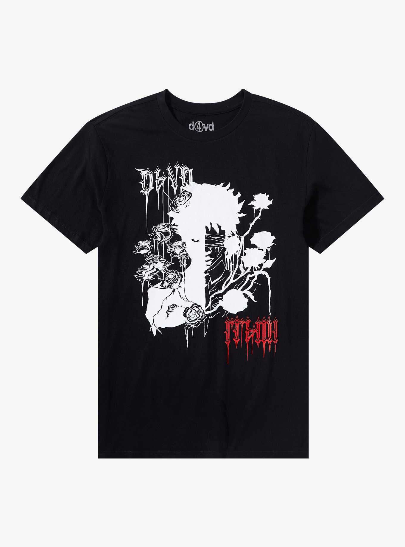 D4VD Anime Boy With Roses T-Shirt, , hi-res