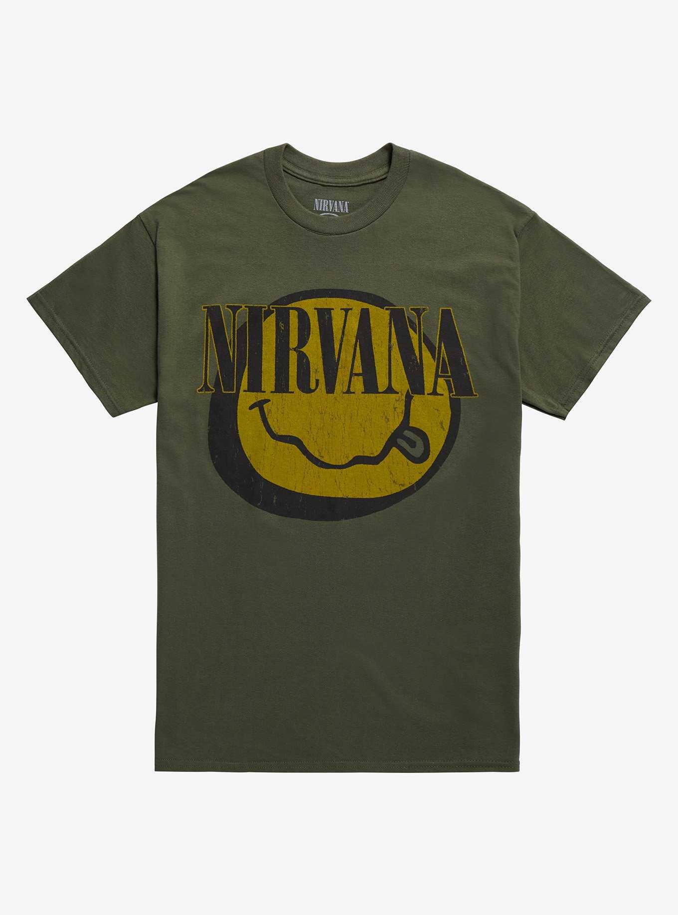Nirvana Smile Face Logo T-Shirt, , hi-res