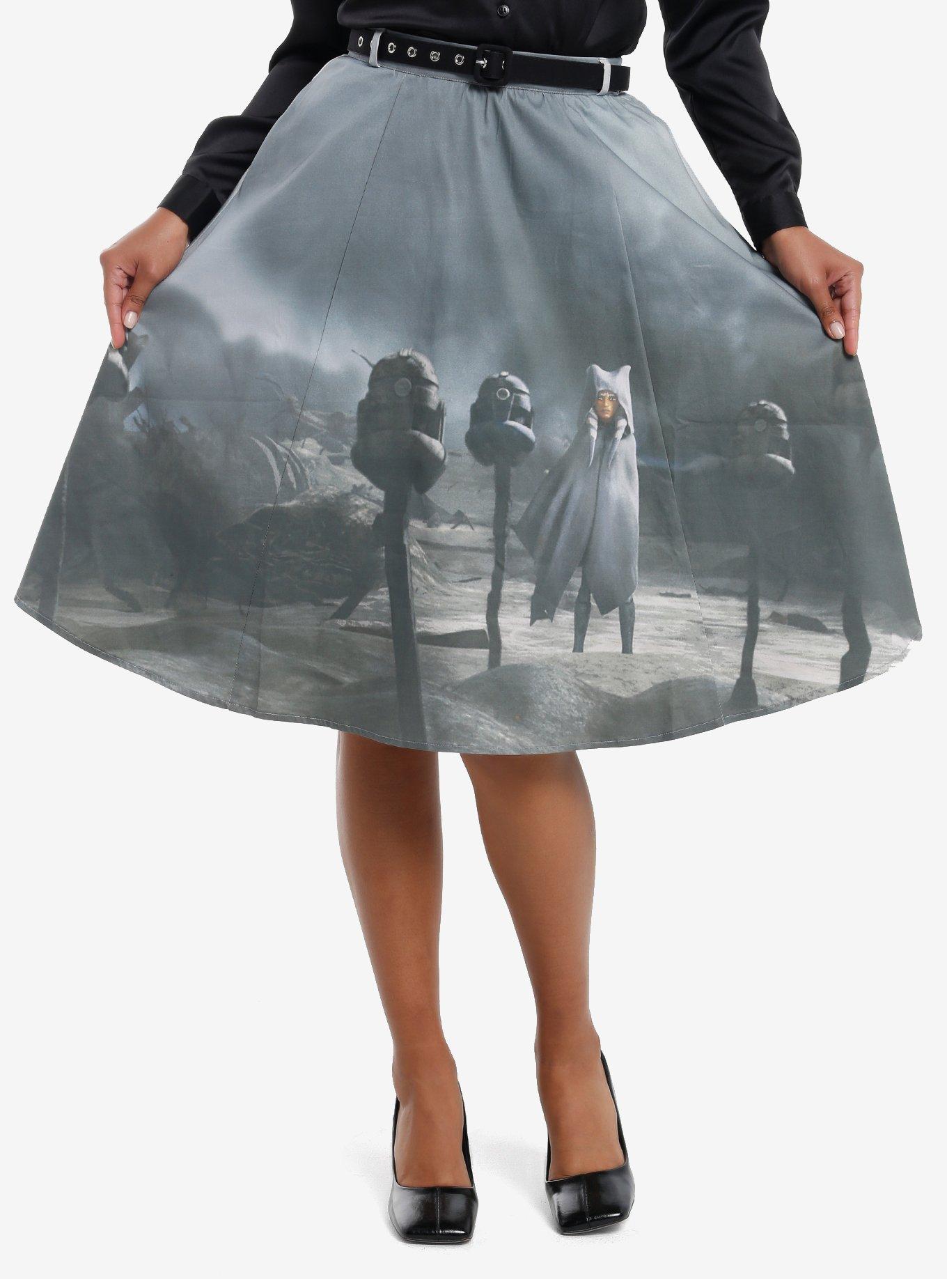 Her Universe Star Wars Ahsoka Tano Scenic Retro Skirt Her Universe Exclusive, , hi-res