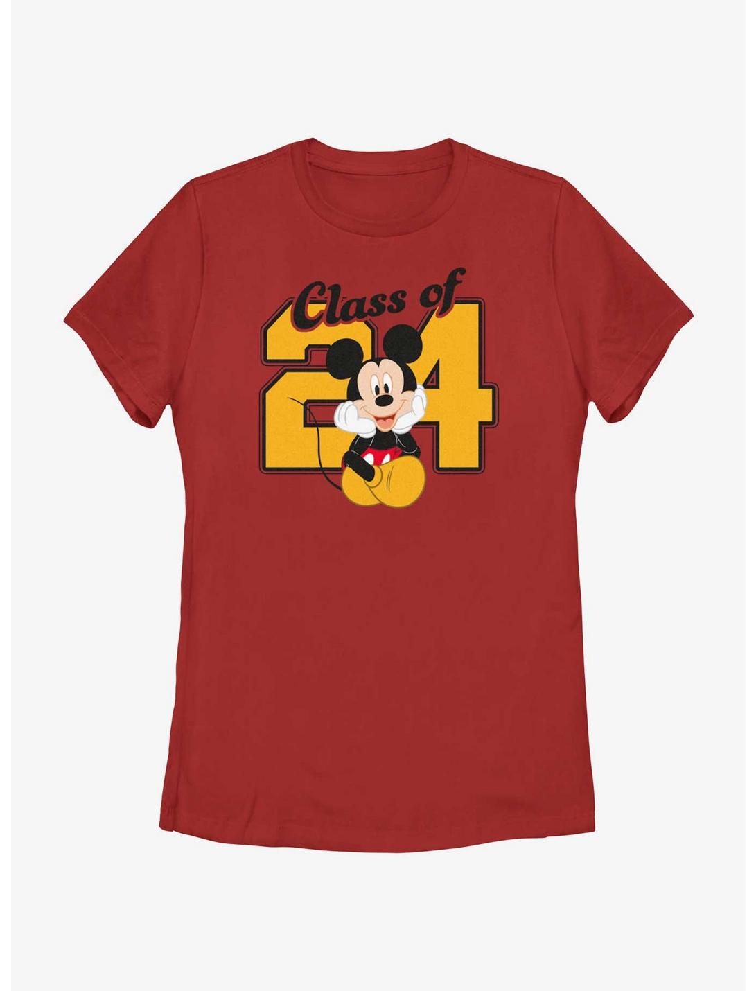 Disney Mickey Mouse Graduating Class of 2024 Womens T-Shirt, RED, hi-res