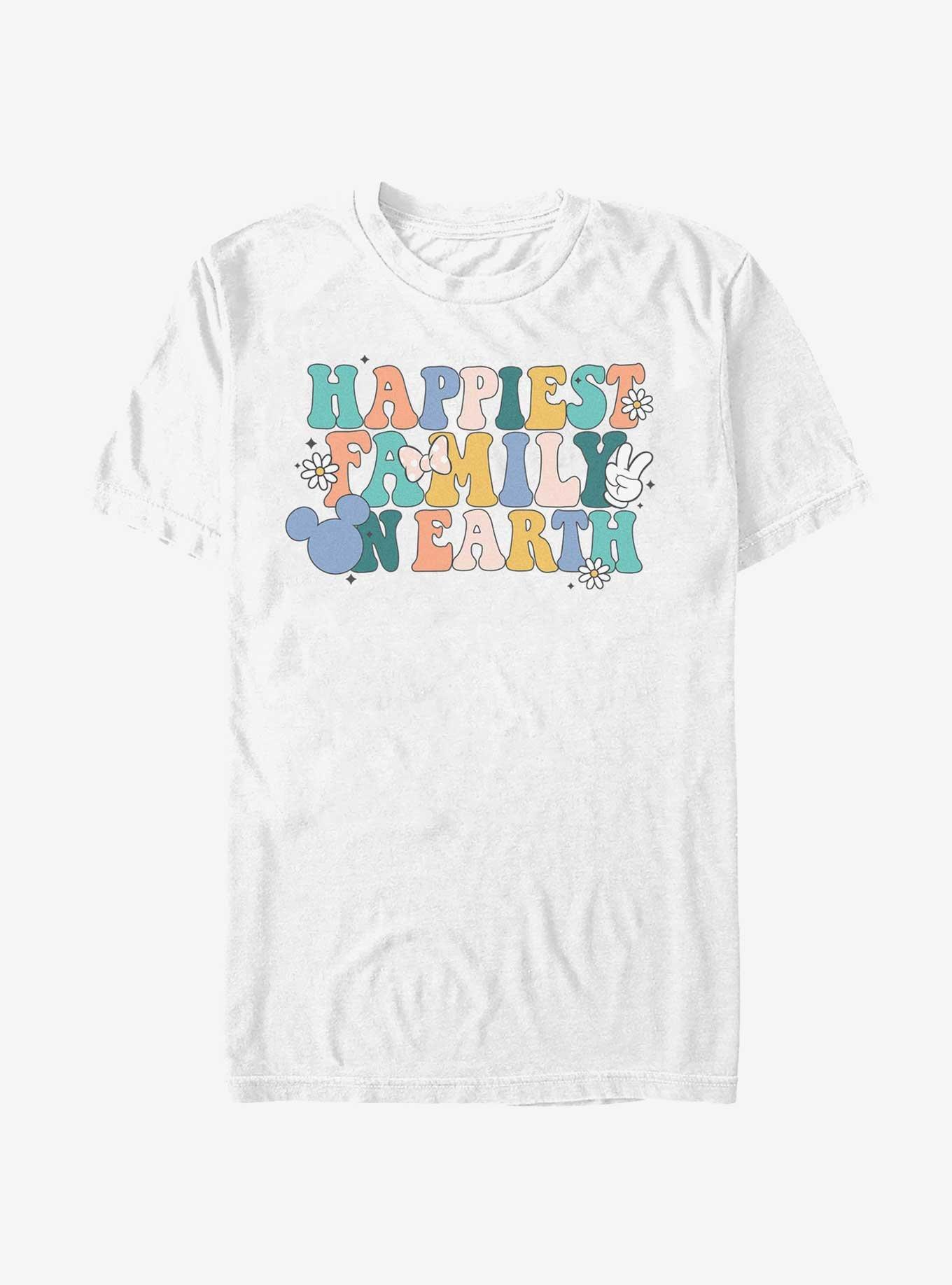 Disney Mickey Mouse Happiest Family On Earth T-Shirt, WHITE, hi-res