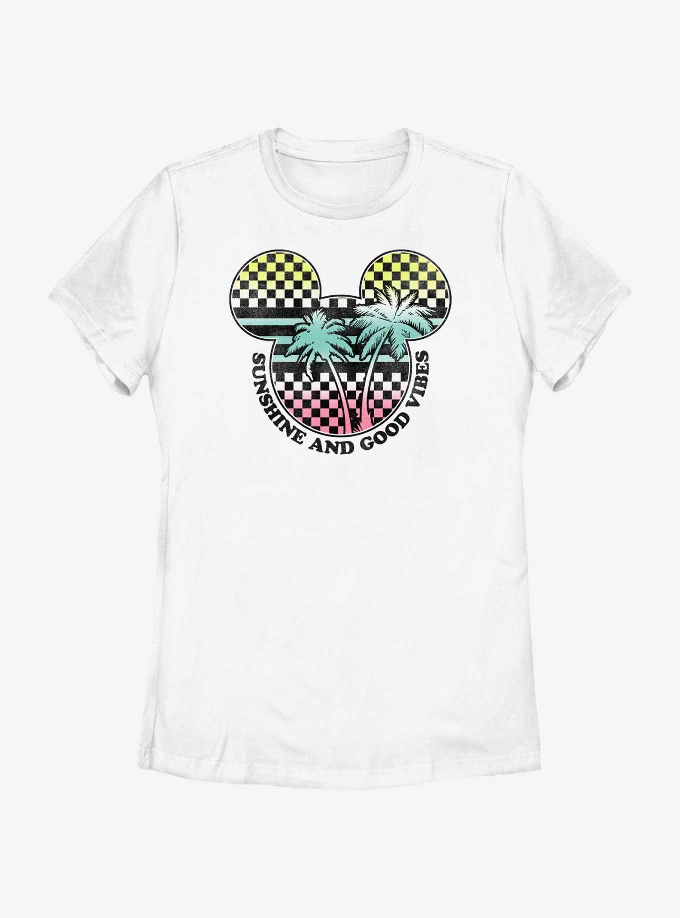 Disney Mickey Mouse Sunshine Good Vibes Womens T-Shirt, WHITE, hi-res