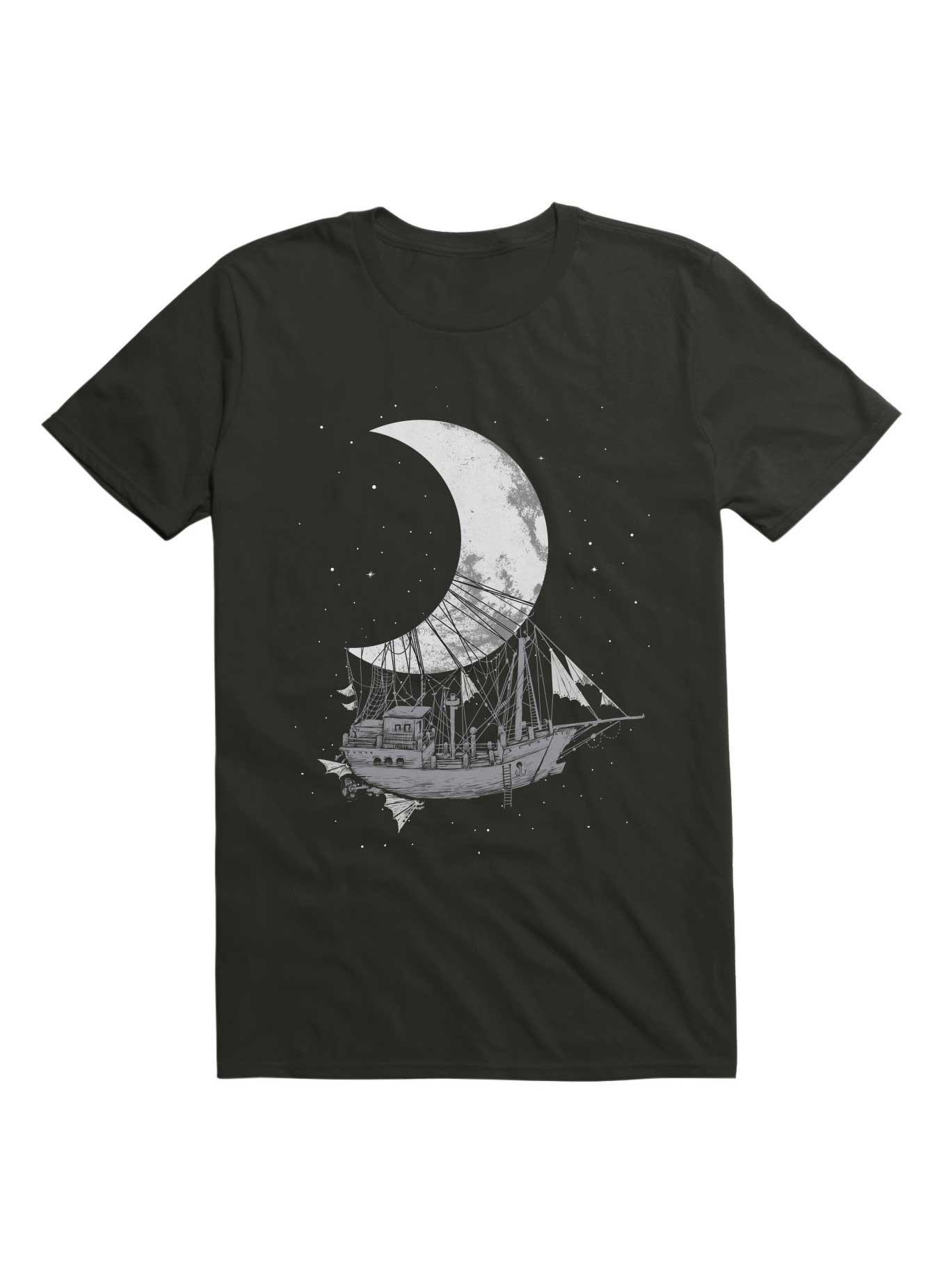 Moon Ship T-Shirt, BLACK, hi-res