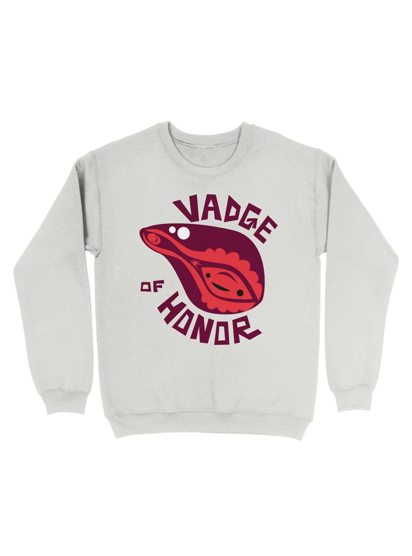 Vadge of Honor Sweatshirt, WHITE, hi-res
