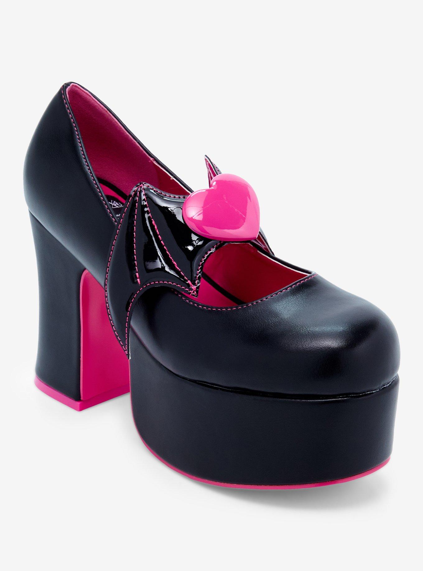 Monster High X YRU Draculaura Black & Pink Deelite Heels, , hi-res