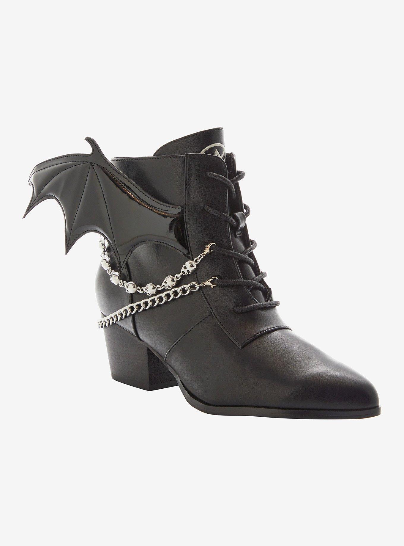 Strange Cvlt Black Nadja Bat Wing Booties, , hi-res