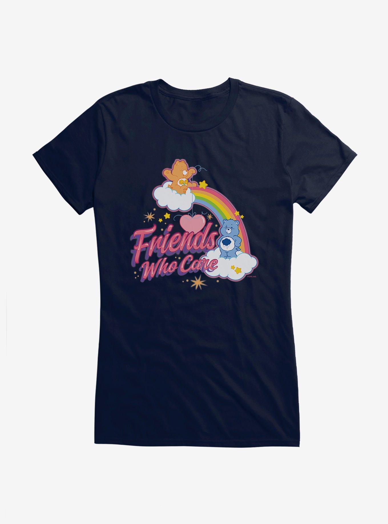 Care Bears Friend Bear & Grumpy Bear Friends Who Care Girls T-Shirt, NAVY, hi-res