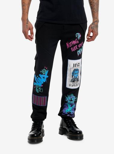 Graffiti Sweatpants With Writing On The Back Arcane Jinx Graffiti