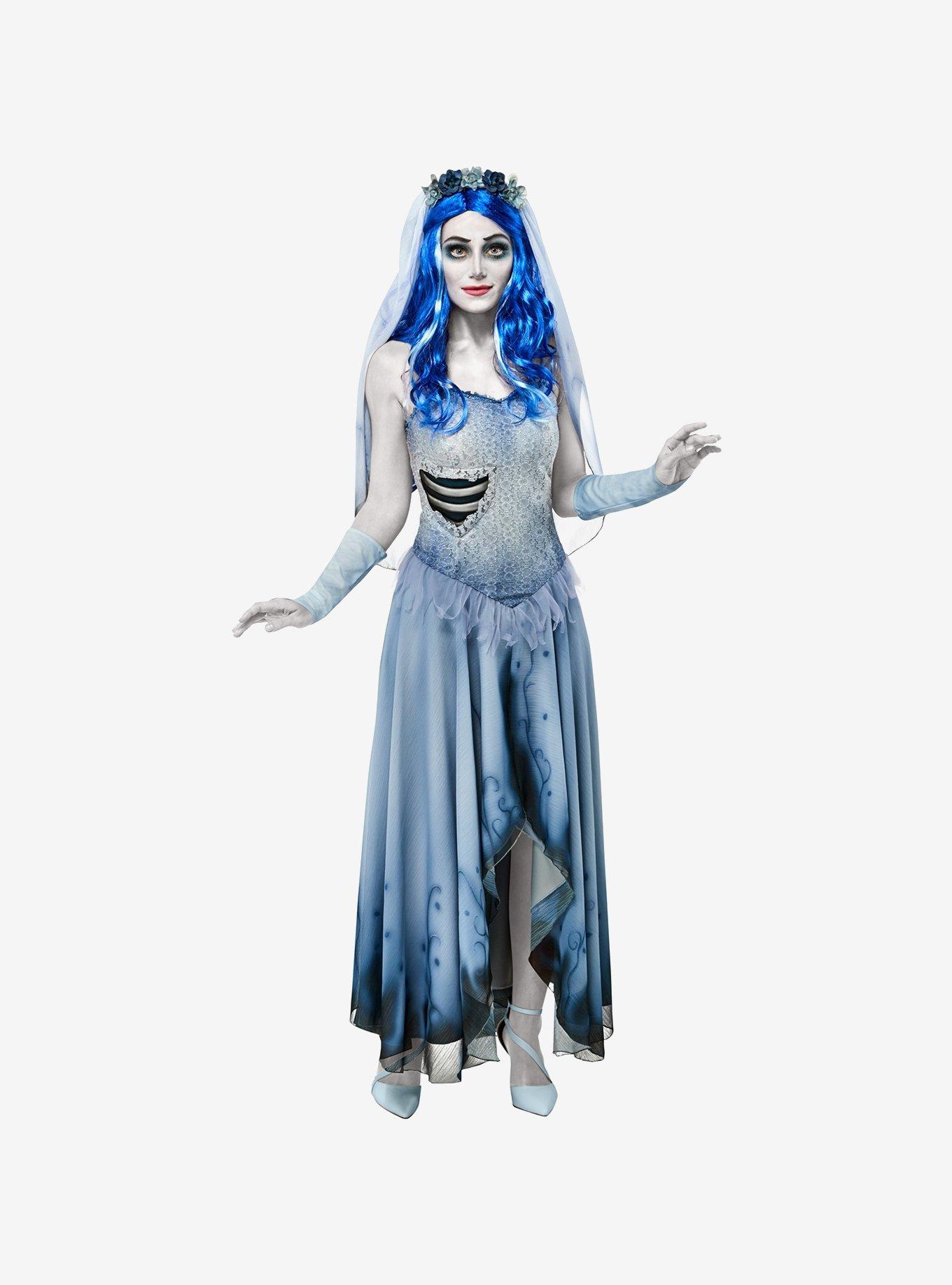 Corpse Bride Emily Adult Costume, BLUE, hi-res