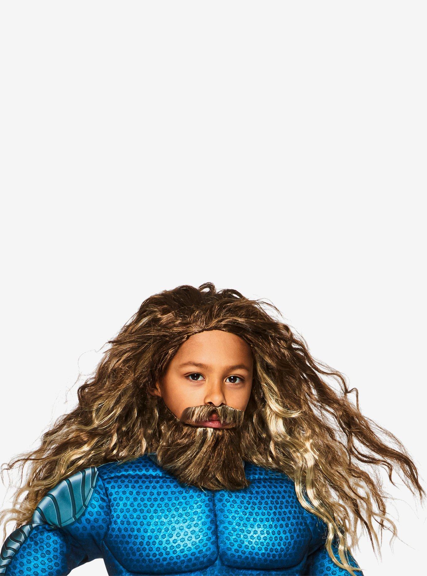 Aquaman and The Lost Kingdom Youth Wig & Beard Set, , hi-res