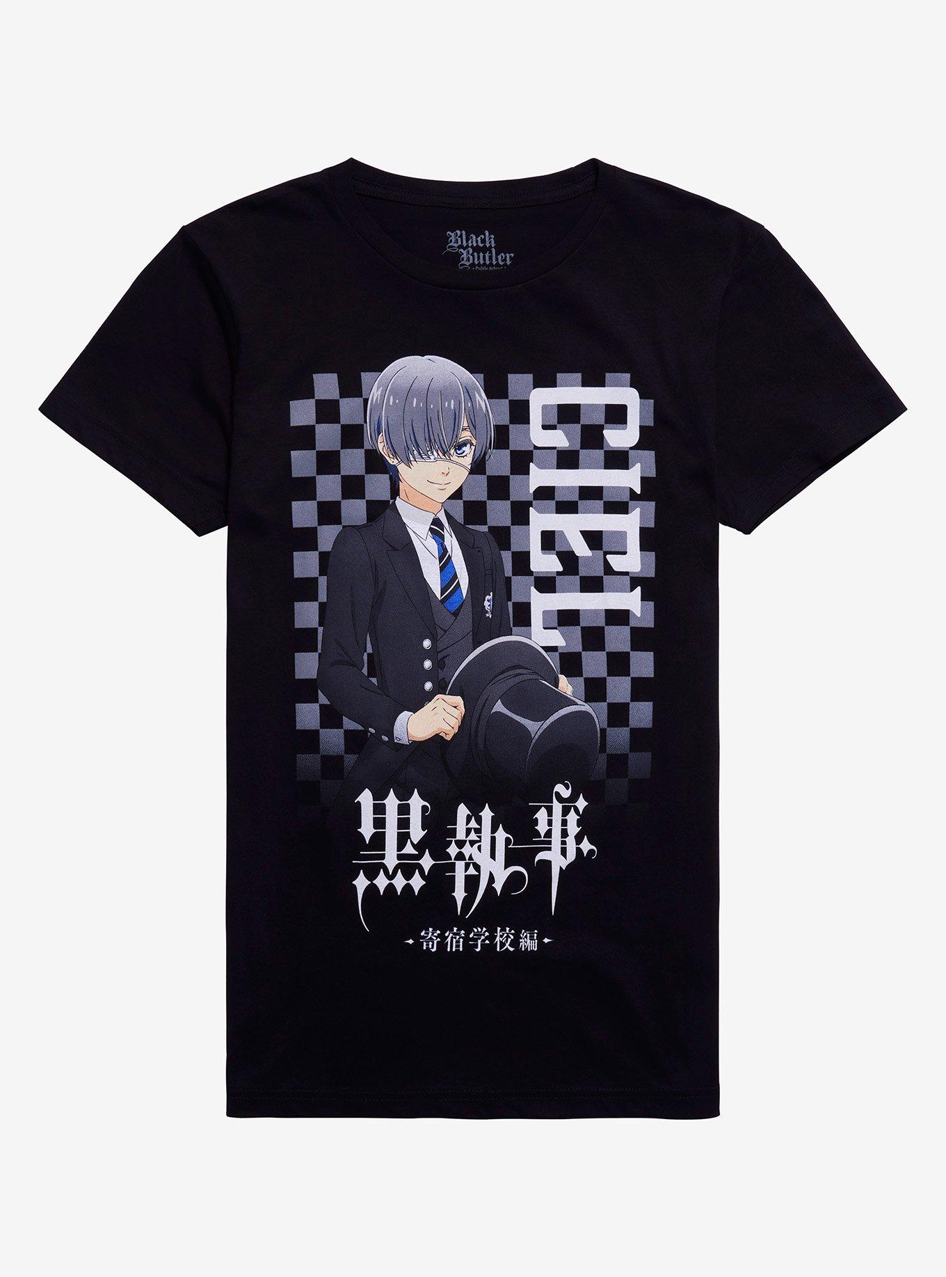 Black Butler Ciel Checkered Girls T-Shirt, , hi-res