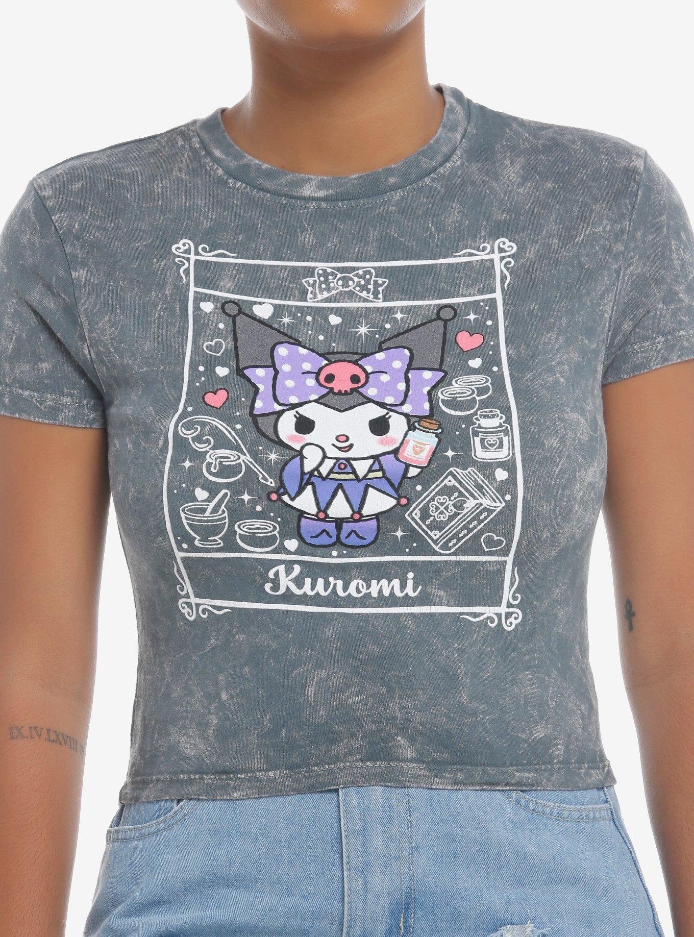 Kuromi Magic Card Tie-Dye Girls Baby T-Shirt