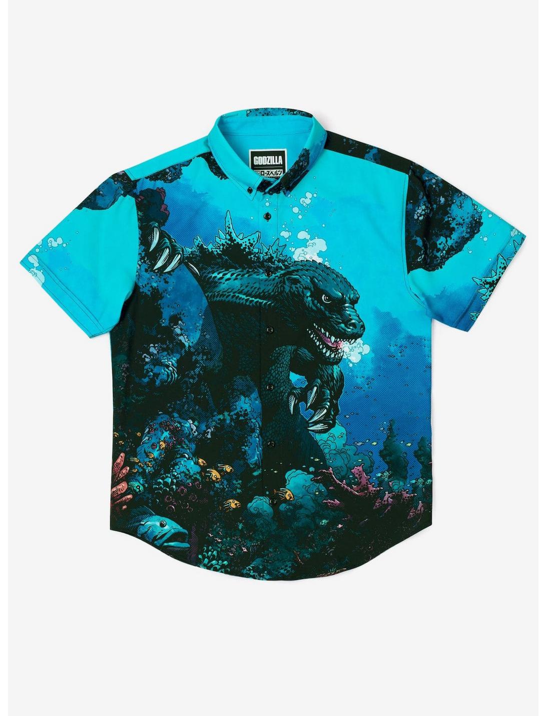 RSVLTS Godzilla "From the Depths" Button-Up Shirt, MULTI, hi-res