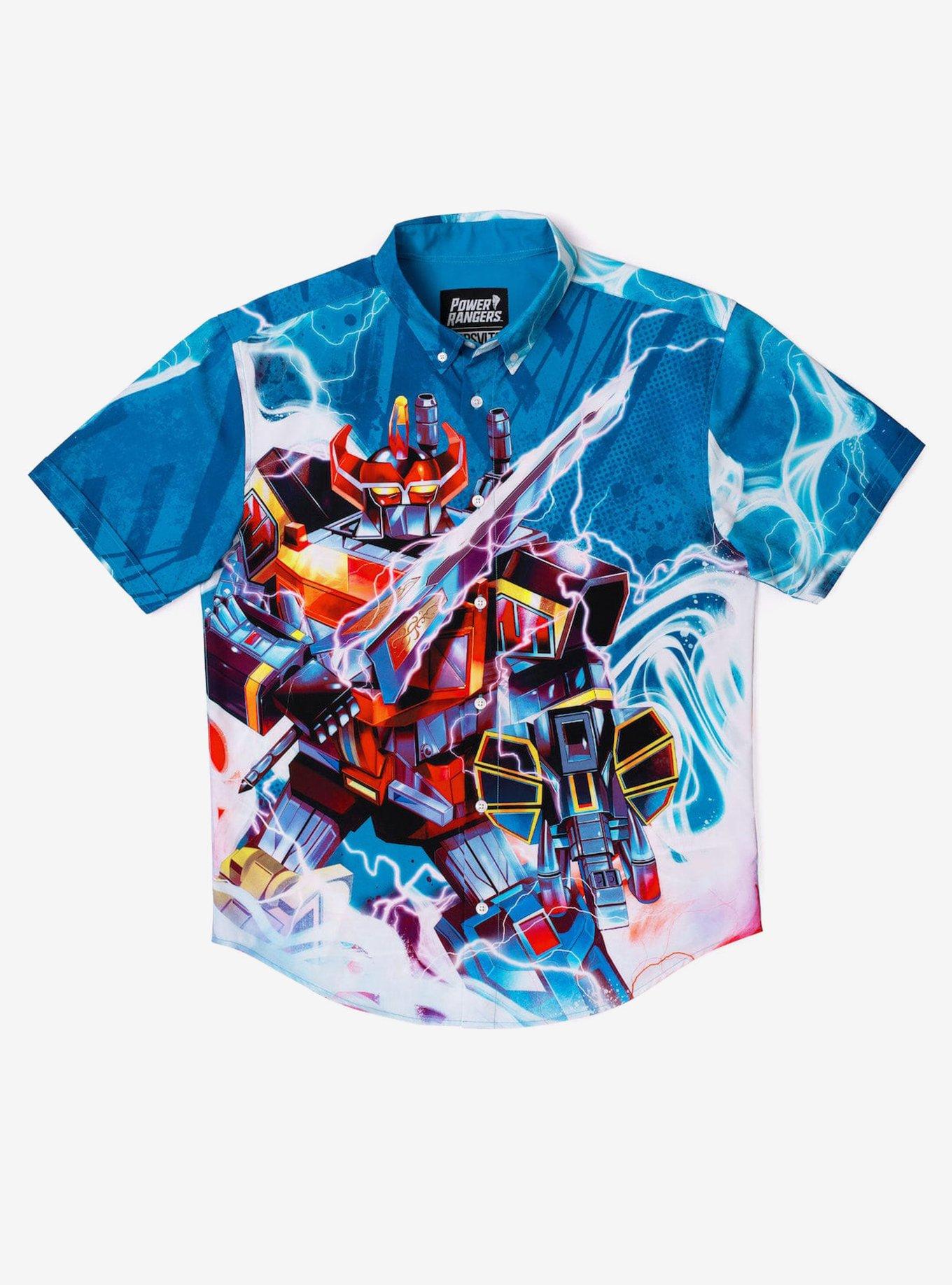 RSVLTS Mighty Morphin' Power Rangers "Megazord" Button-Up Shirt, MULTI, hi-res