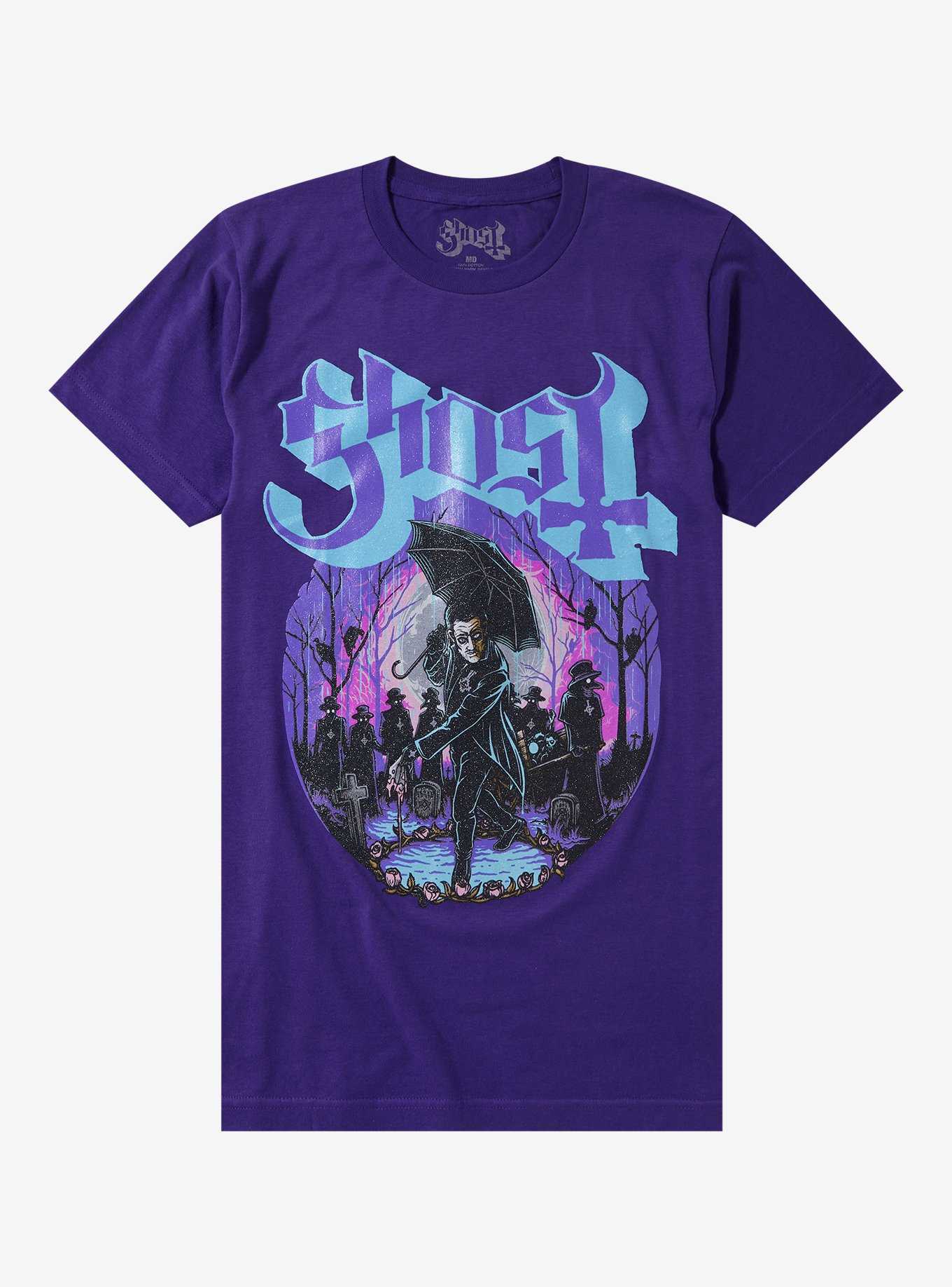 Ghost Unholy Cemetery Gathering Glitter Boyfriend Fit Girls T-Shirt, , hi-res