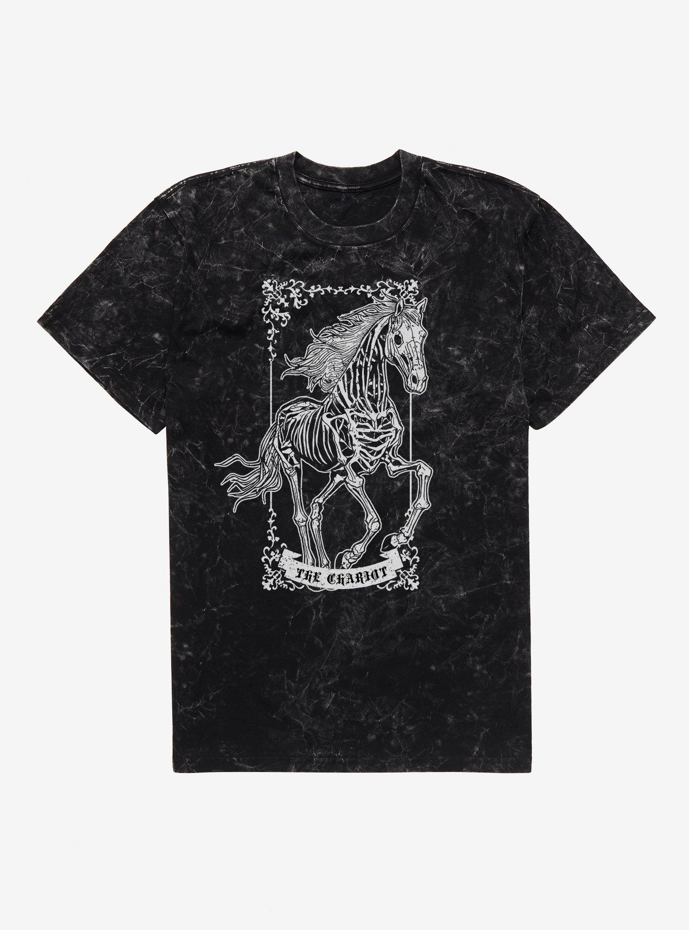 The Chariot Tarot Mineral Wash T-Shirt, BLACK MINERAL WASH, hi-res
