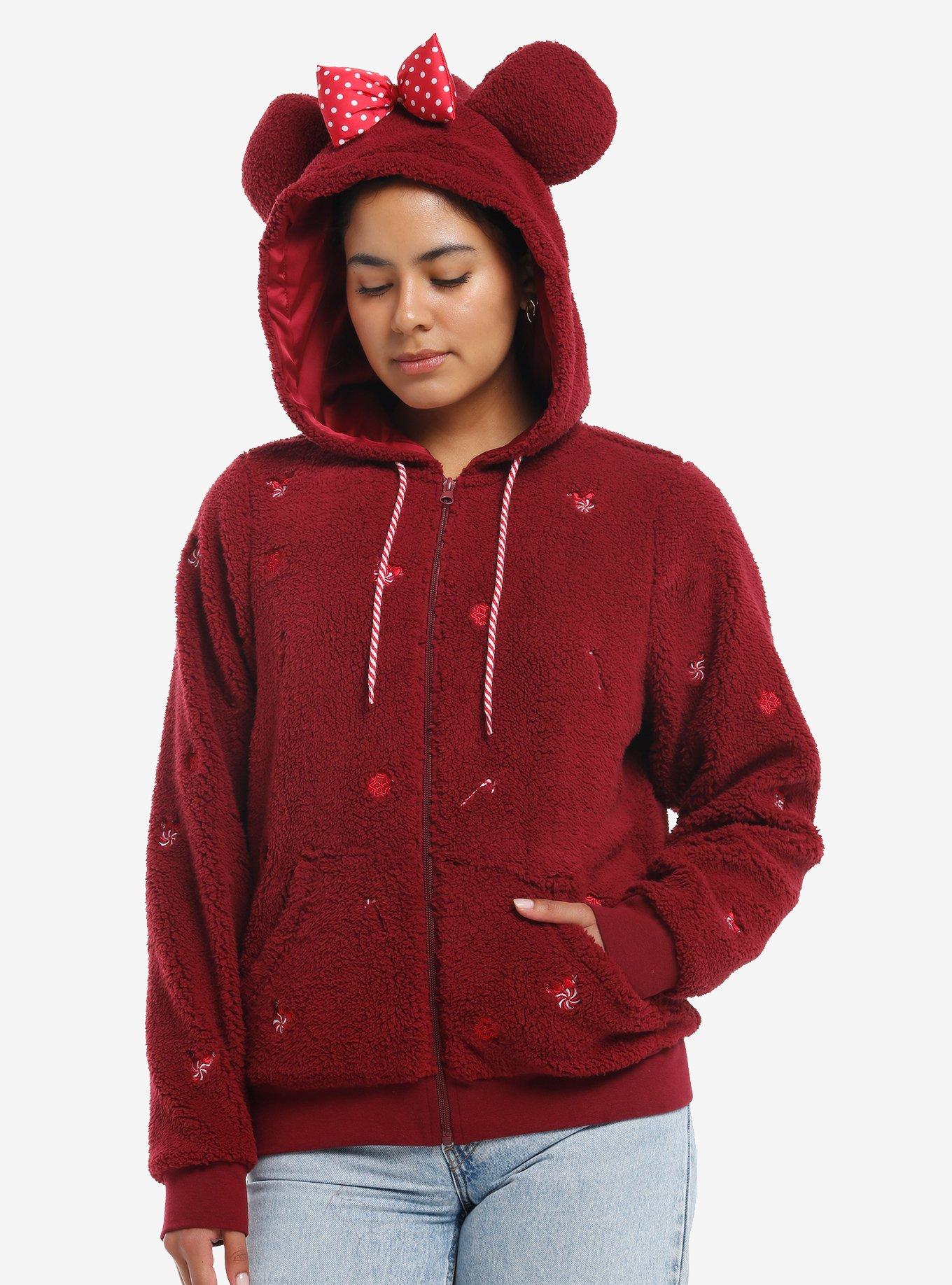 Her Universe Disney Minnie Mouse Peppermint Sherpa Hoodie Her Universe Exclusive, , hi-res