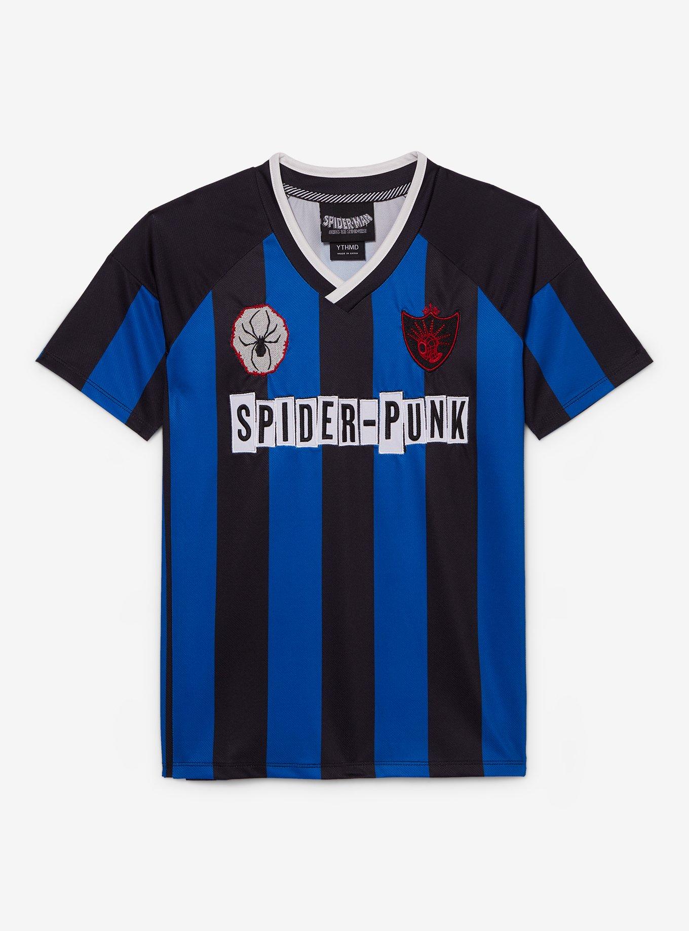 Marvel Spider-Man: Across the Spider-Verse Spider-Punk Striped Youth Soccer Jersey, , hi-res