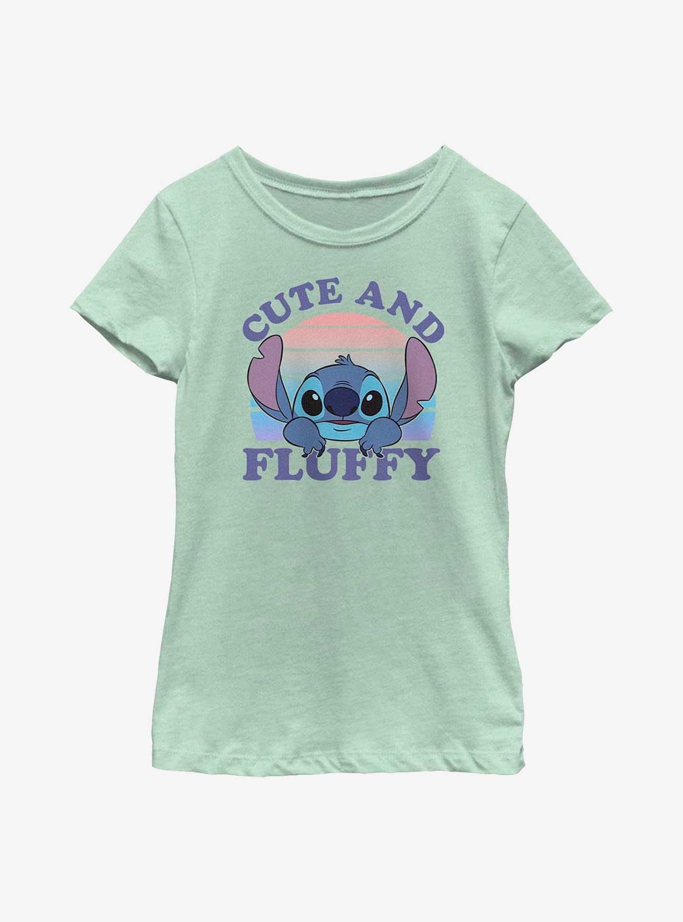 Disney Lilo And Stitch Cute And Fluffy Youth Girls T-Shirt, MINT, hi-res