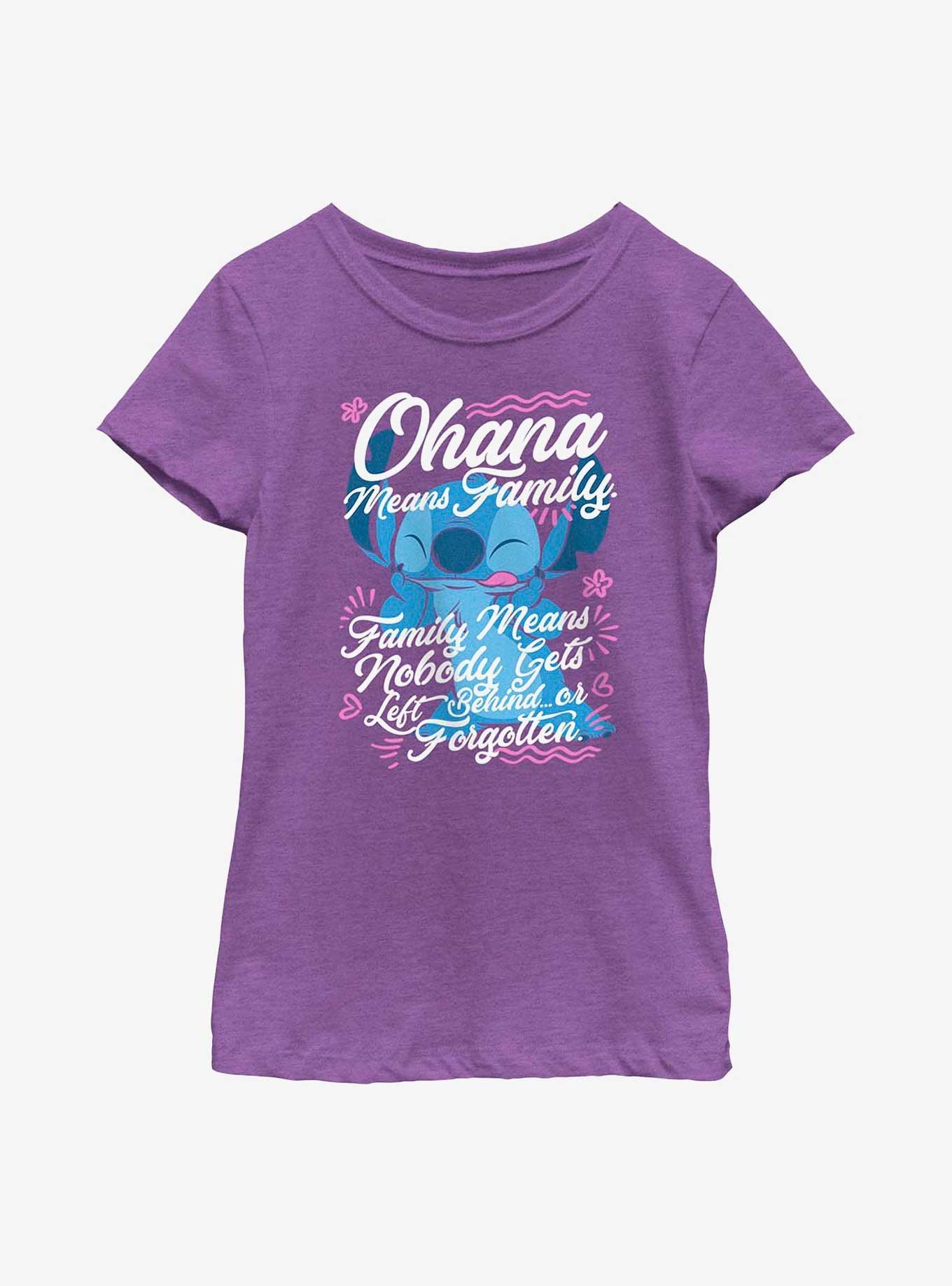 Disney Lilo & Stitch Ohana Means Family Youth Girls T-Shirt, , hi-res