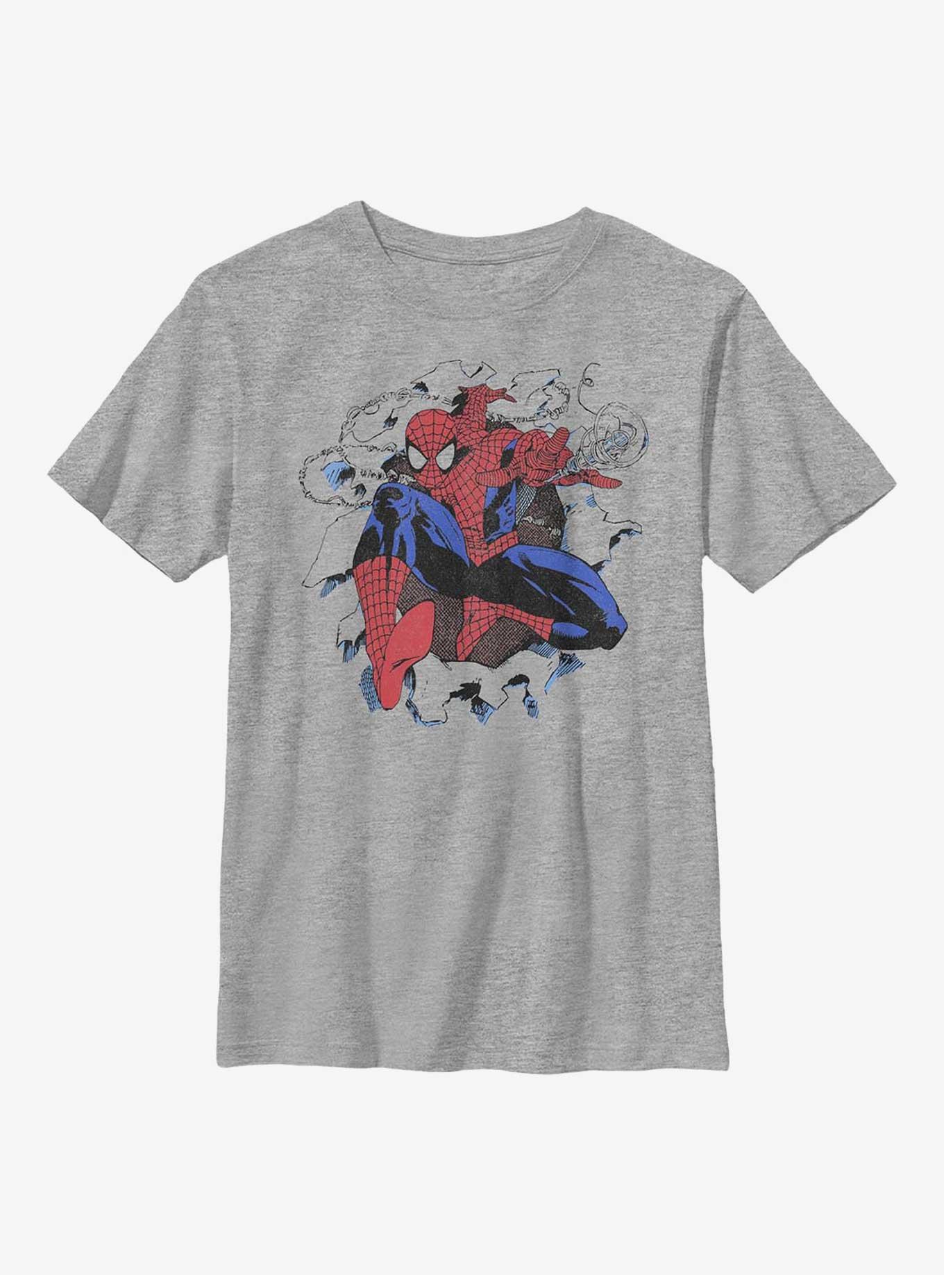 Marvel Spider-Man Pushing Through Youth T-Shirt, ATH HTR, hi-res