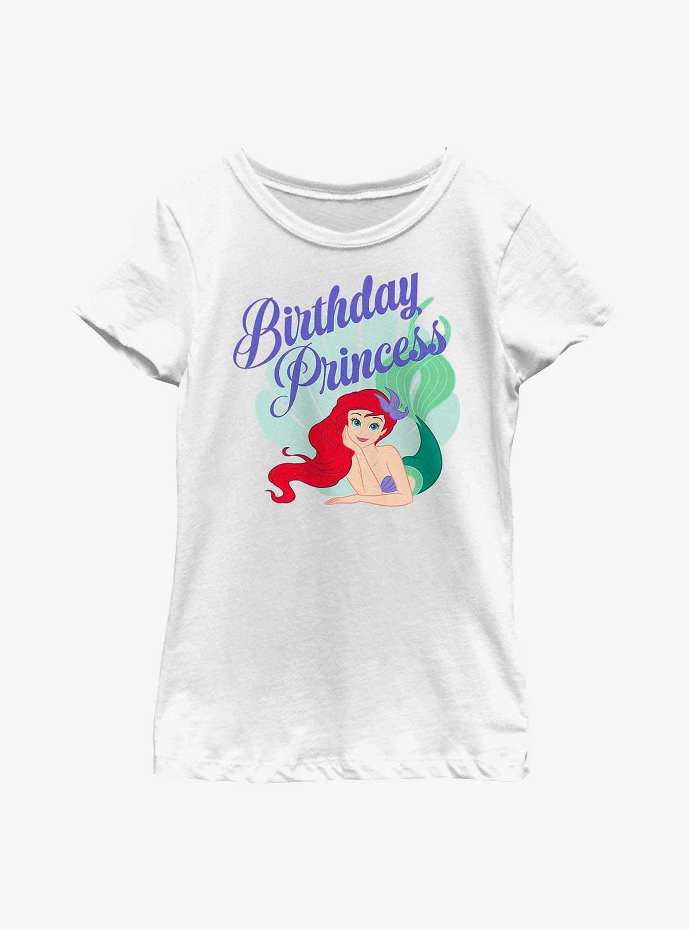 Disney Little Mermaid Ariel Bday Princess Youth Girls T-Shirt, WHITE, hi-res